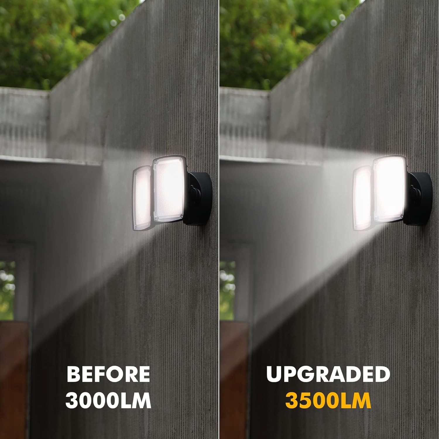 LUTEC 2 Packs 14W LED Flood Light Outdoor, 1300LM 5000K Single-Head Floodlight