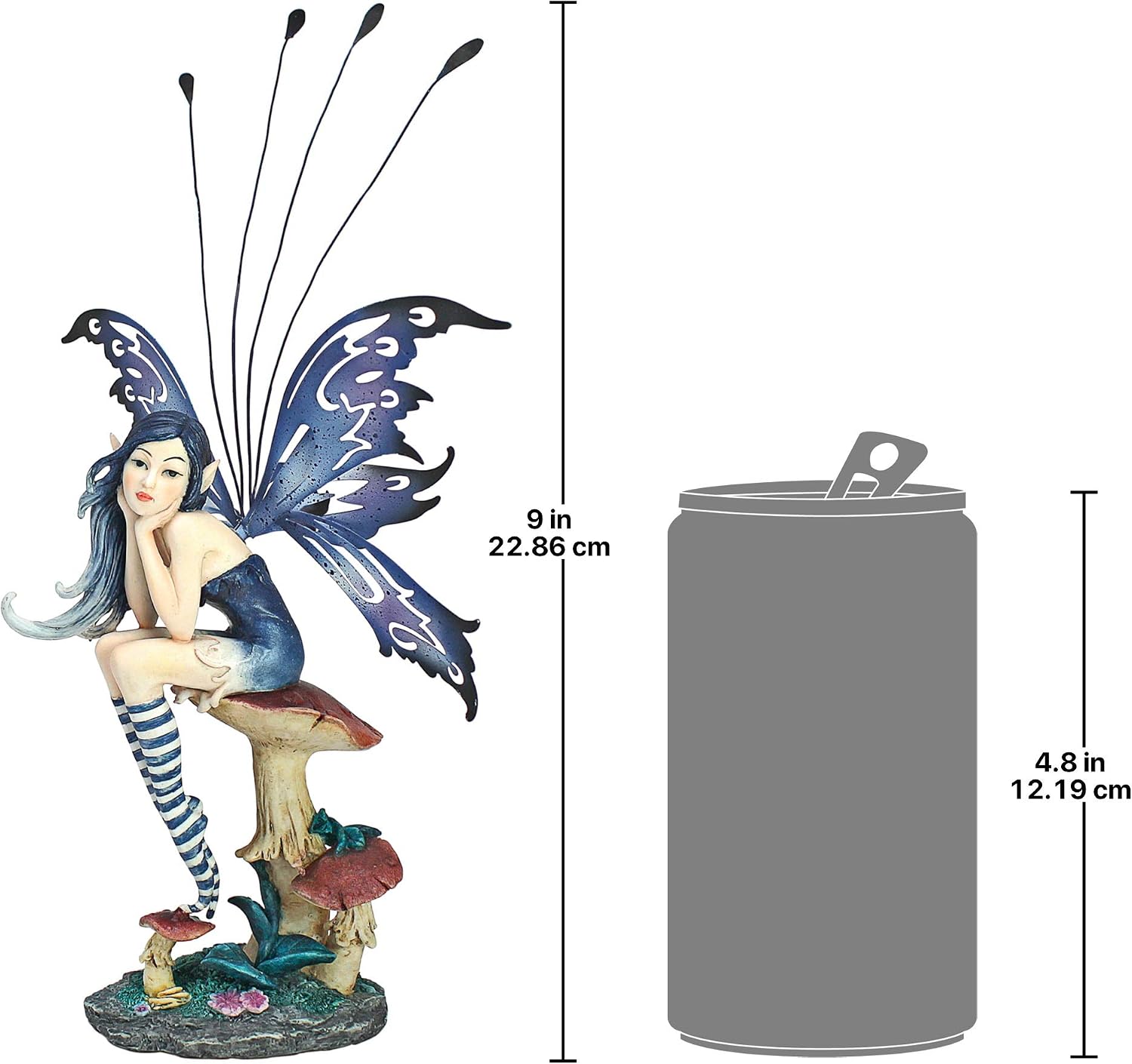 Design Toscano QS232725 Sapphire, The Pepperwand Fairy Statue,full color