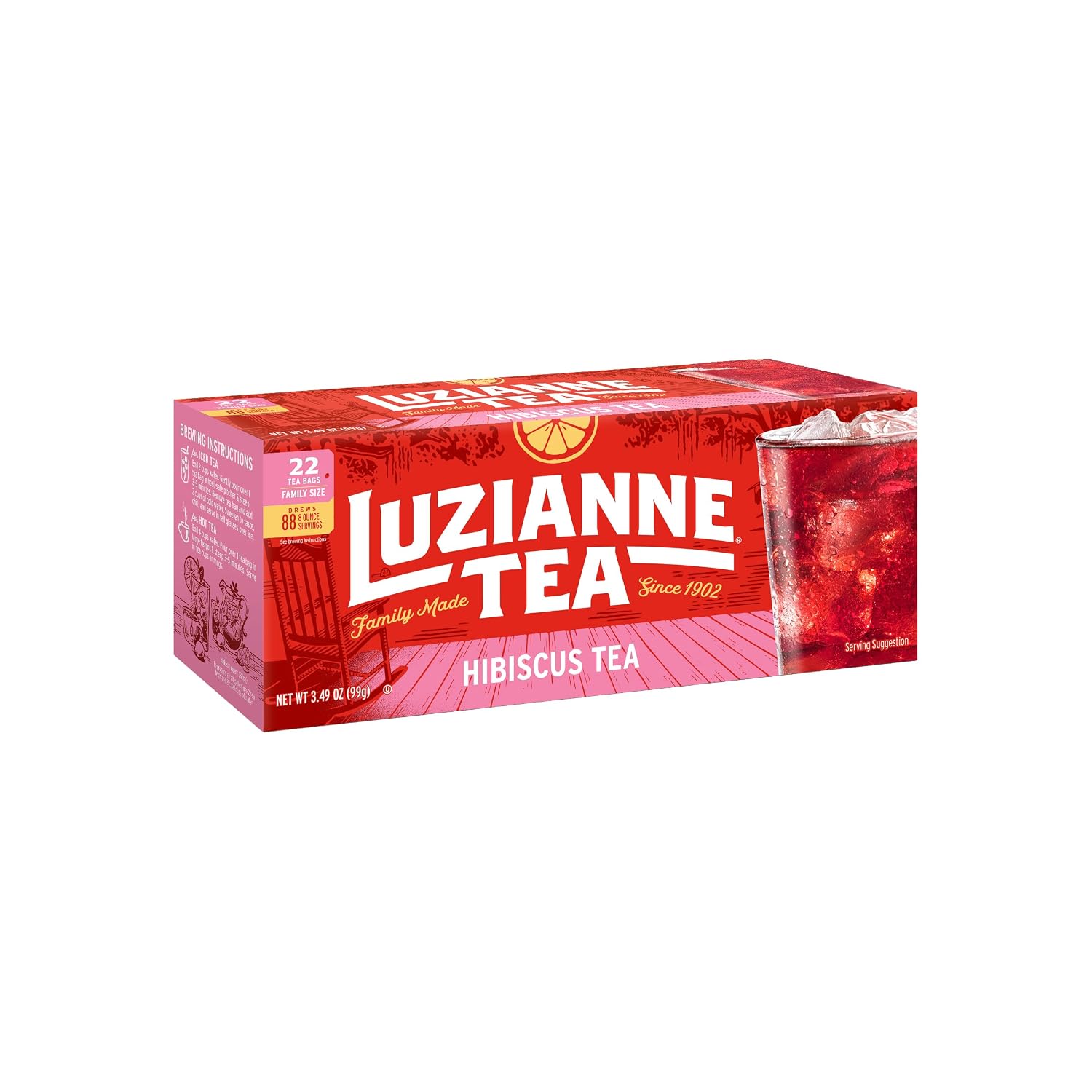 Luzianne Green Tea Bags, Family Size, 24ct Box (Pack of 1)