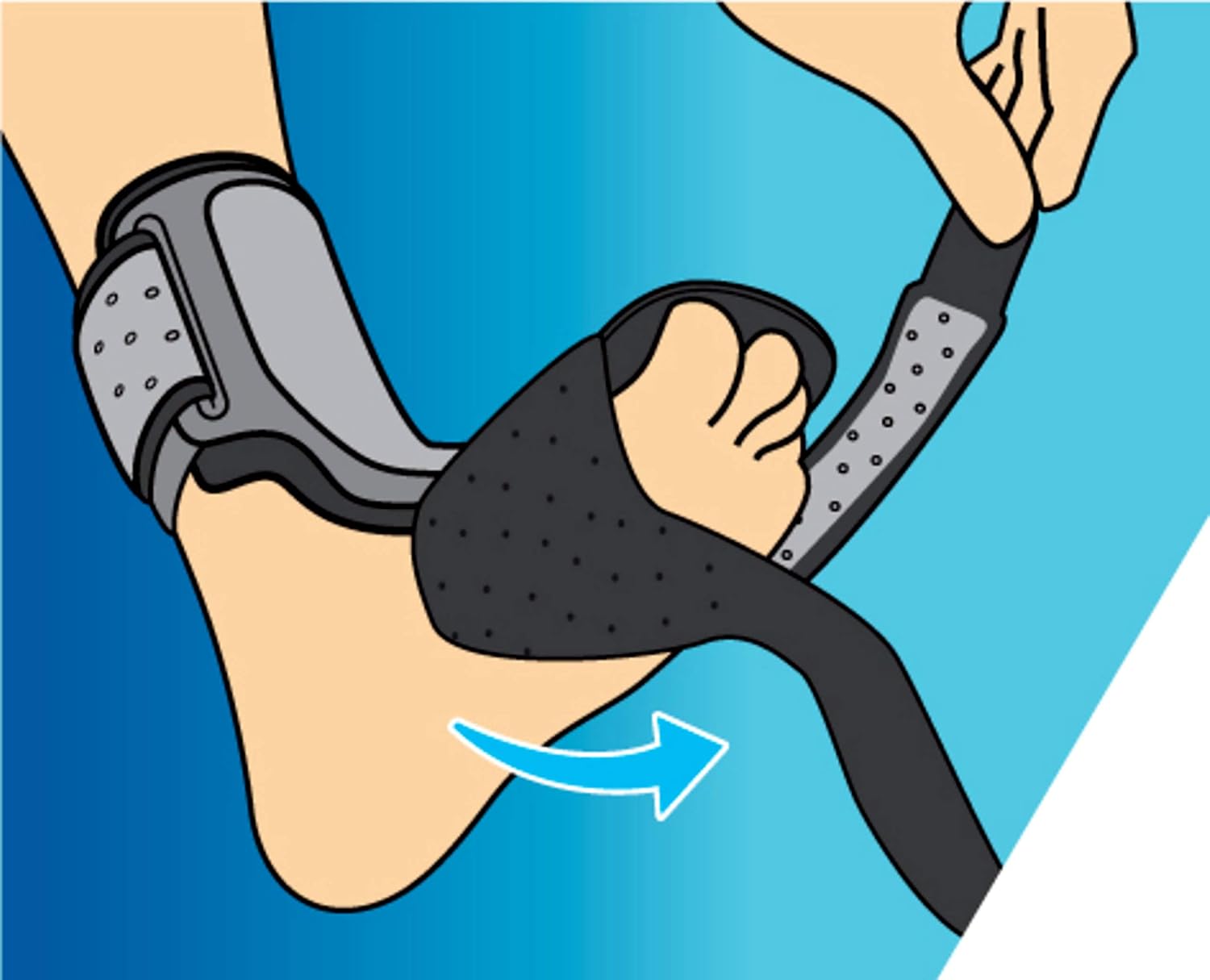 ACE Plantar Fasciitis Sleep Support, Helps Relieve Symptoms of Plantar Fasciitis, One Size Fits Most, Blue
