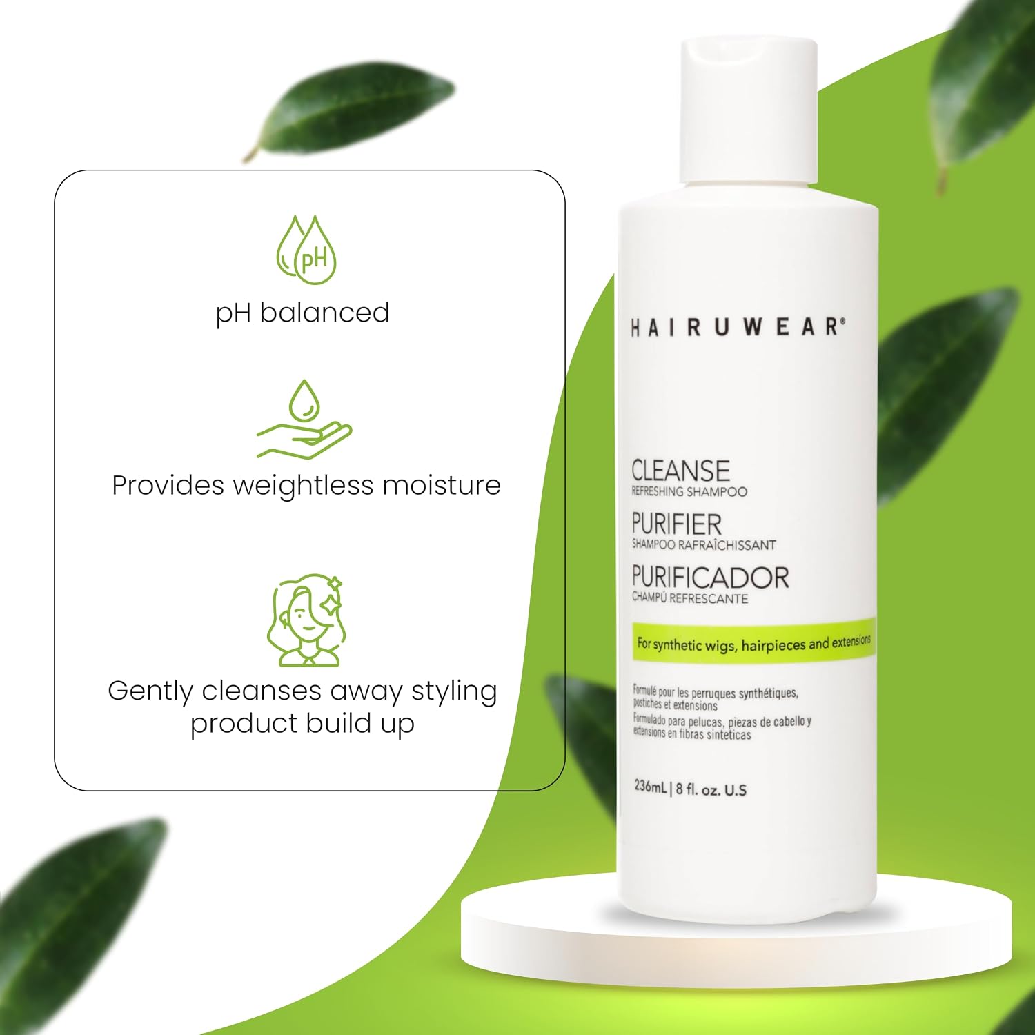 Cleansing Shampoo for Synthetic Wigs & Hair Extensions, Gentle Care