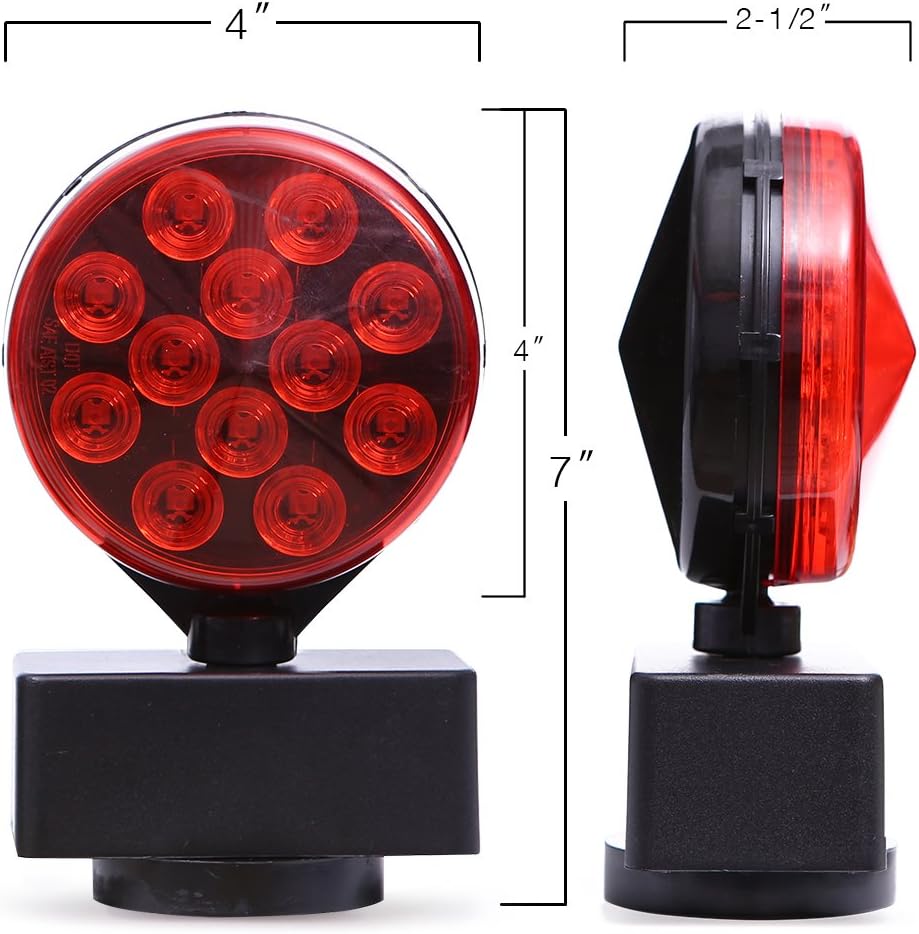 CZC AUTO 12V LED Magnetic Towing Light Kit for Boat Trailer RV Truck