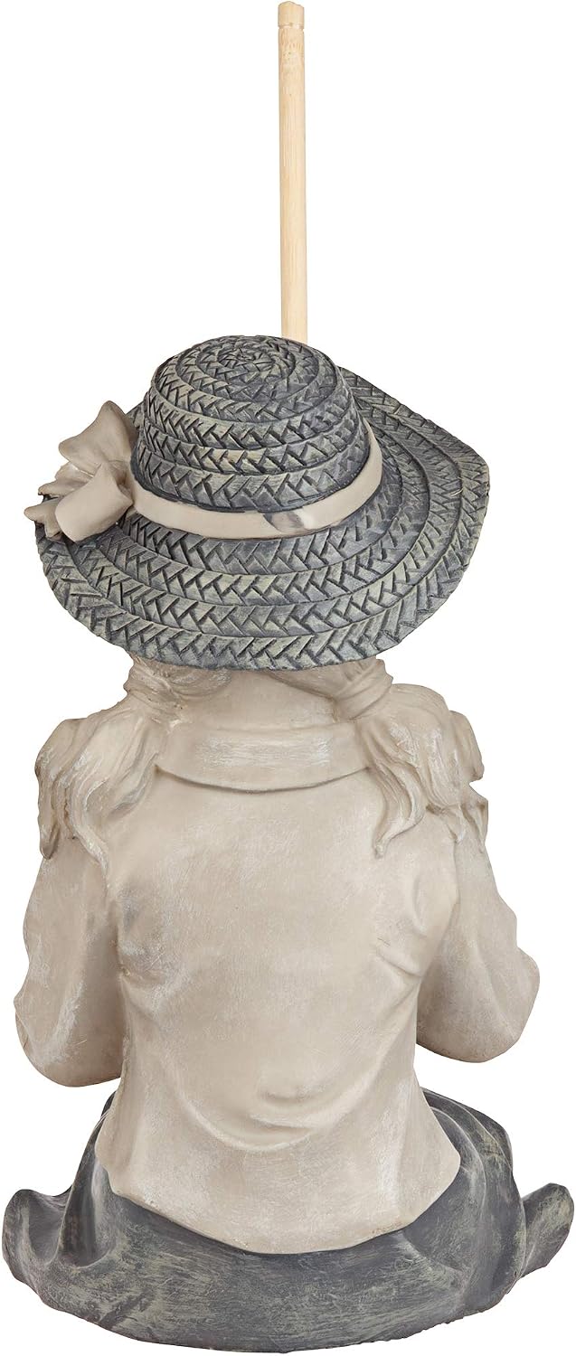 Design Toscano Frederic the Little Fisherman of Avignon Boy Fishing Garden Statue, 15 Inch Tall, Cast Stone Resin, Two Tone Stone Finish