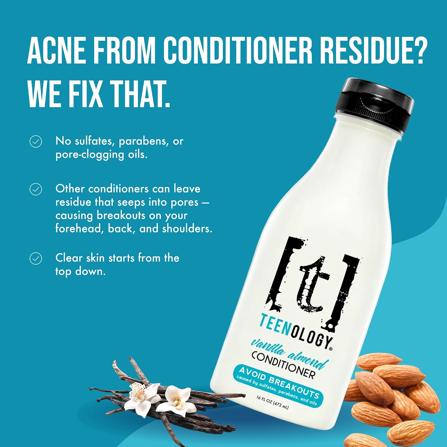 Teenology Shampoo & Conditioner Bundle – Avoid Acne Breakouts