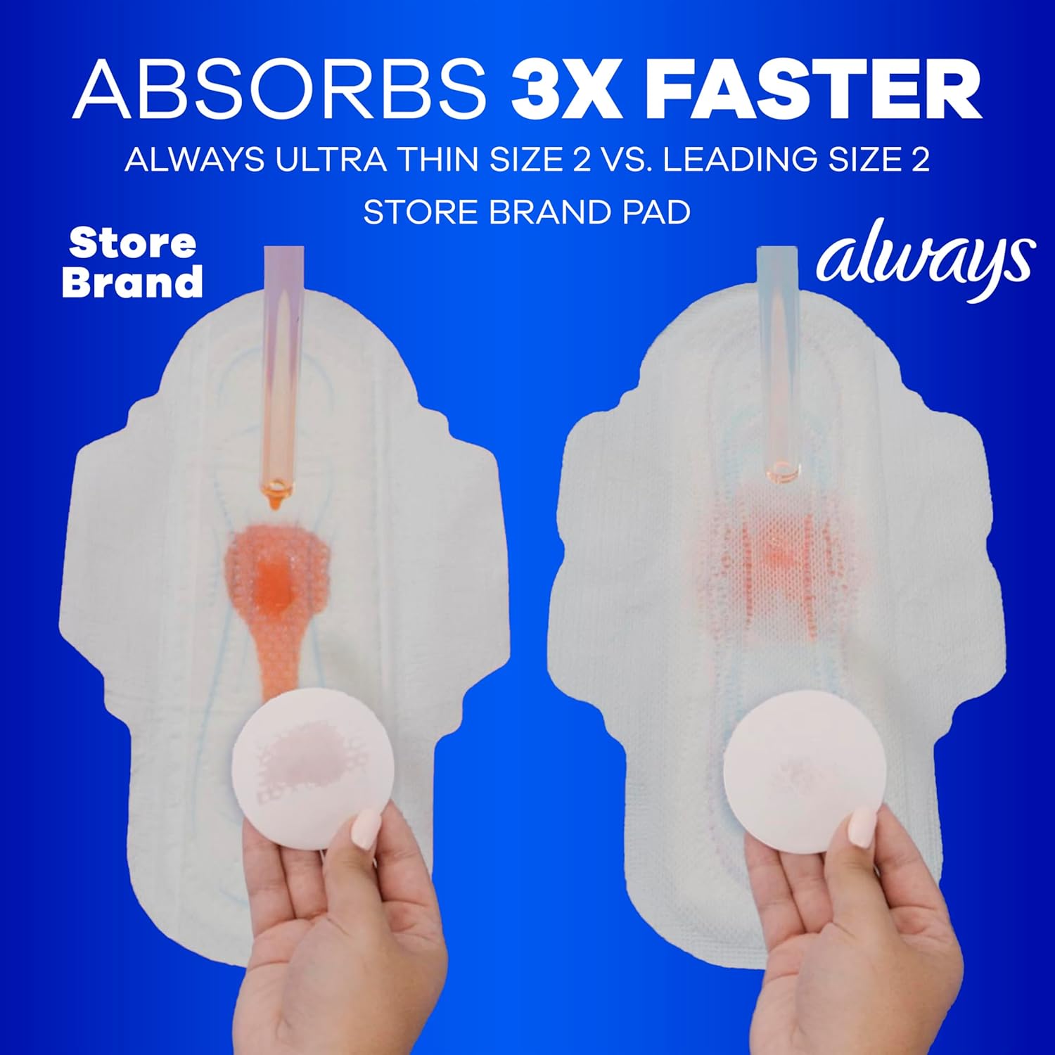 Always Ultra Thin Feminine Pads with Wings for Women, Size 3, Extra Long Super Absorbency, Unscented, Up to 100% Leak-Free Protection, 84 Count Total