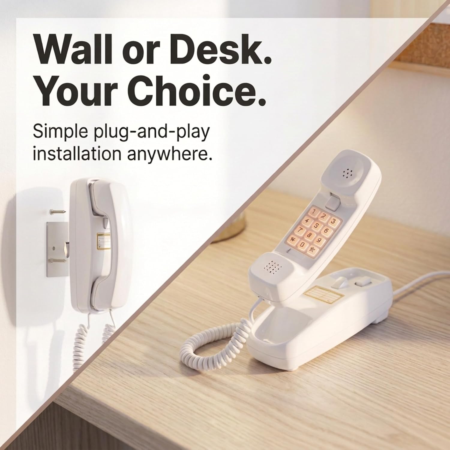 iSoHo Big Button Corded Phone for Seniors – Easy-to-Use Landline with Lighted Keypad, Ergonomic Handset & No Power Needed – Retro Home Phone for Elderly, Visually Impaired & Hard of Hearing | Telephone for seniors, visually impaired, lighted keypad, redi…