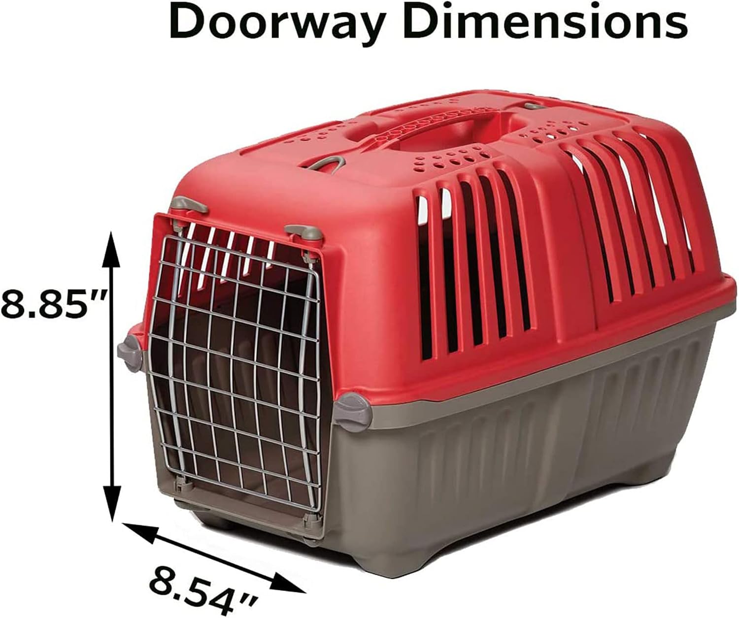 Spree by MidWest 19-Inch Travel Carrier, Blue, Fits Pets up to 10 lbs | Hard-Sided Pet Carrier, Steel Door, Ventilated Design, Locking Tabs, Easy Assembly