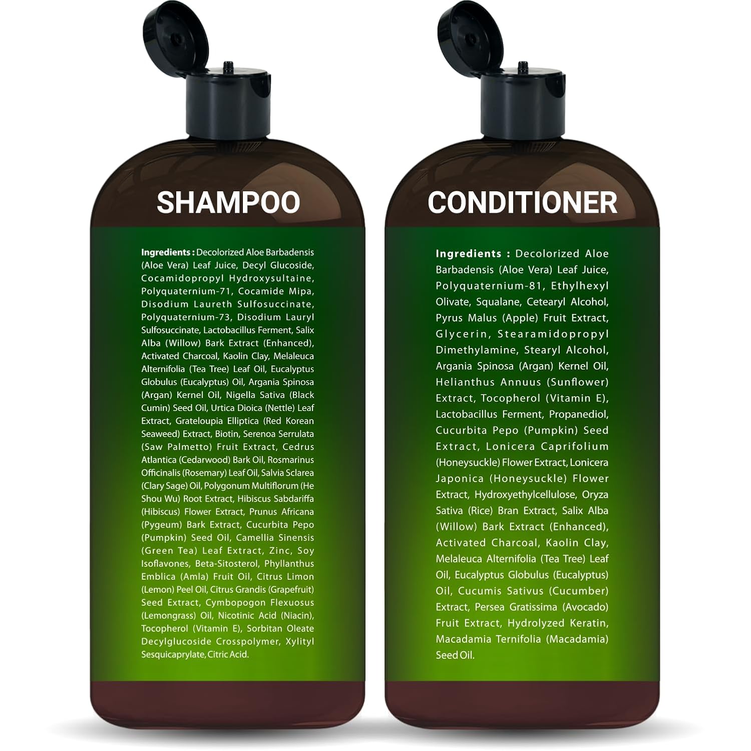 First Botany Tea Tree Mint Shampoo & Conditioner for Men & Women - Pure Tea Tree & Peppermint Oil - Fights Hair Loss, Dandruff, Lice & Itchy Scalp