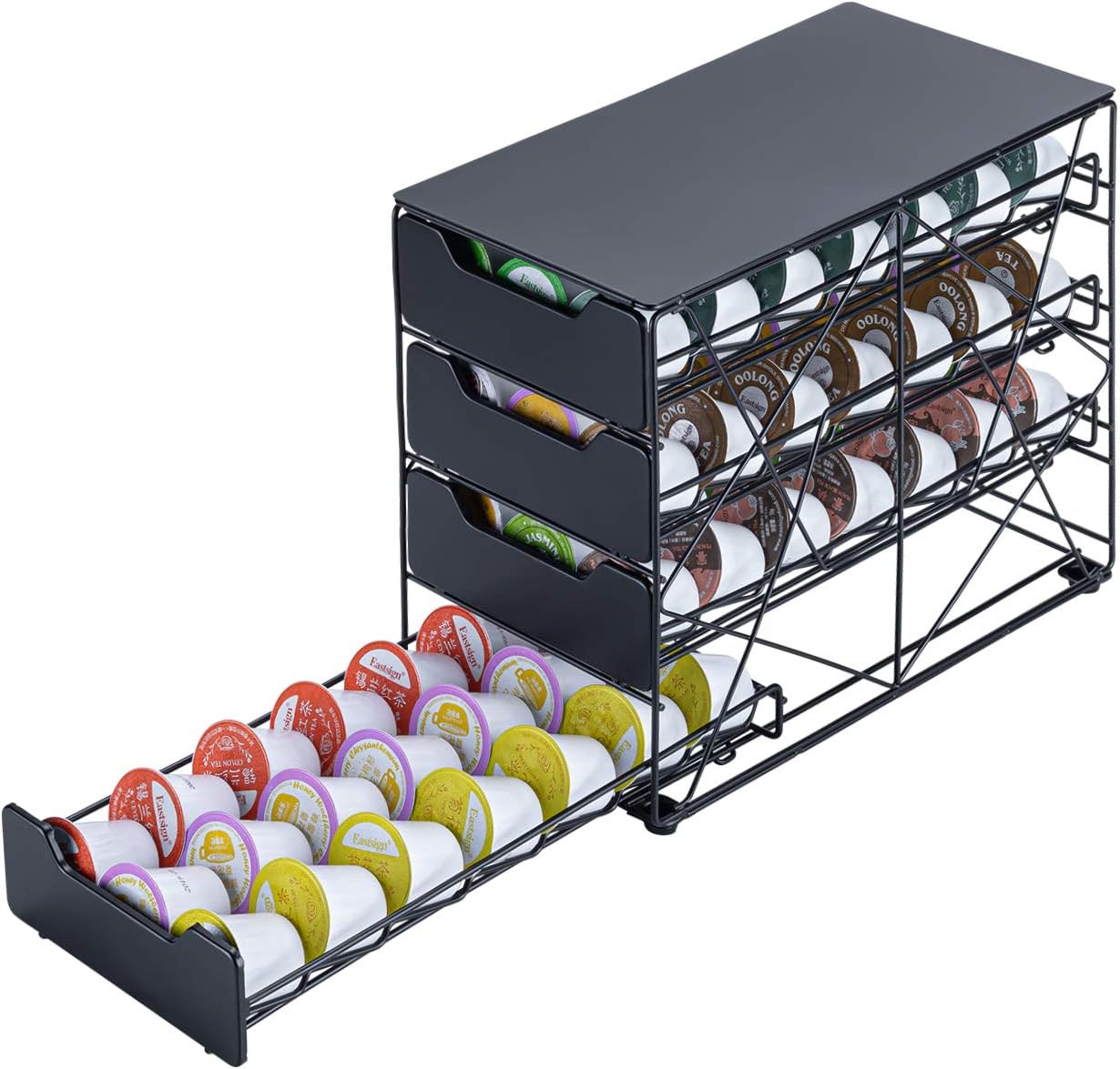 k cup Holders for Counter Small for Keurig k-cup Holder for mr Coffee for Tea (105 pods-5 tiers)