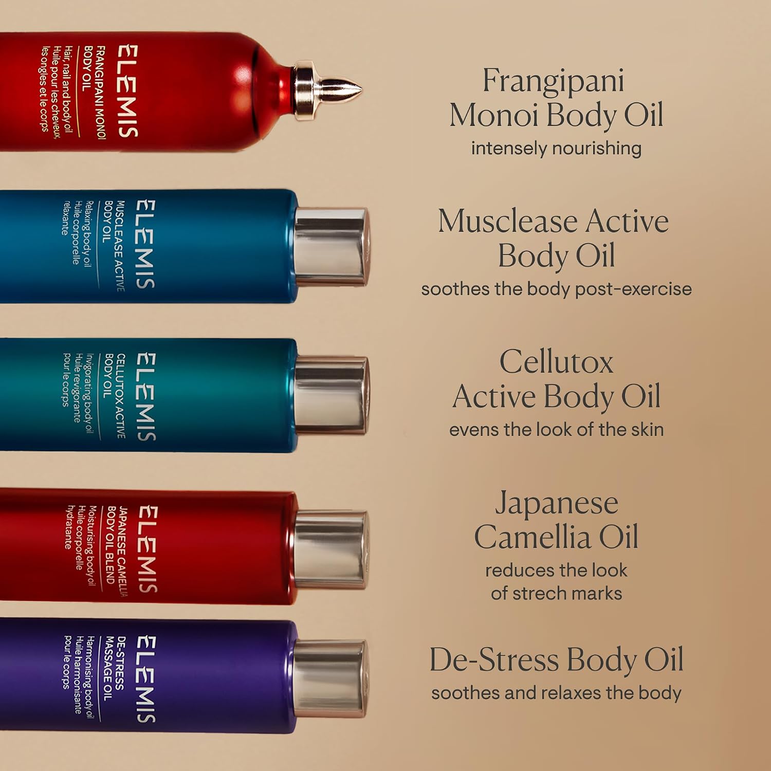 ELEMIS Japanese Camellia Body Oil Blend for Stretch Marks, 100ml | Luxuriously lightweight body oil nourishes, conditions
