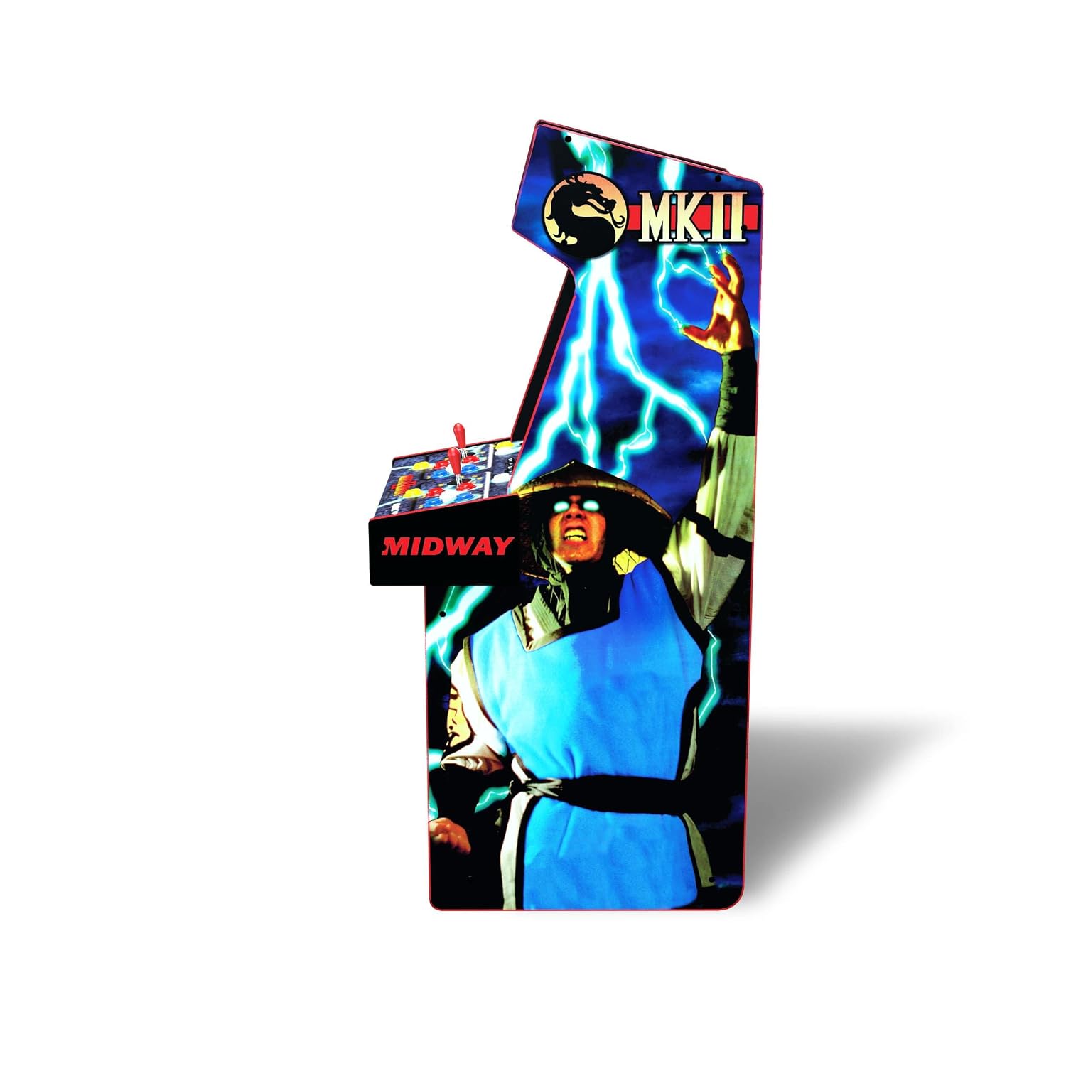 Arcade1Up Mortal Kombat At-Home Arcade System - 4ft, 1-2 Players, Black, LCD Display, Joystick & Button Control, Fantasy Theme