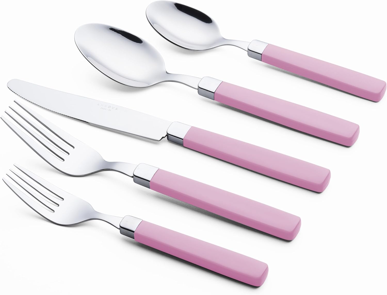 ANNOVA Silverware Set Stainless Steel Colorful Tableware Kitchen Flatware Set Utensils, Includes Dinner Knives, Forks, Spoons