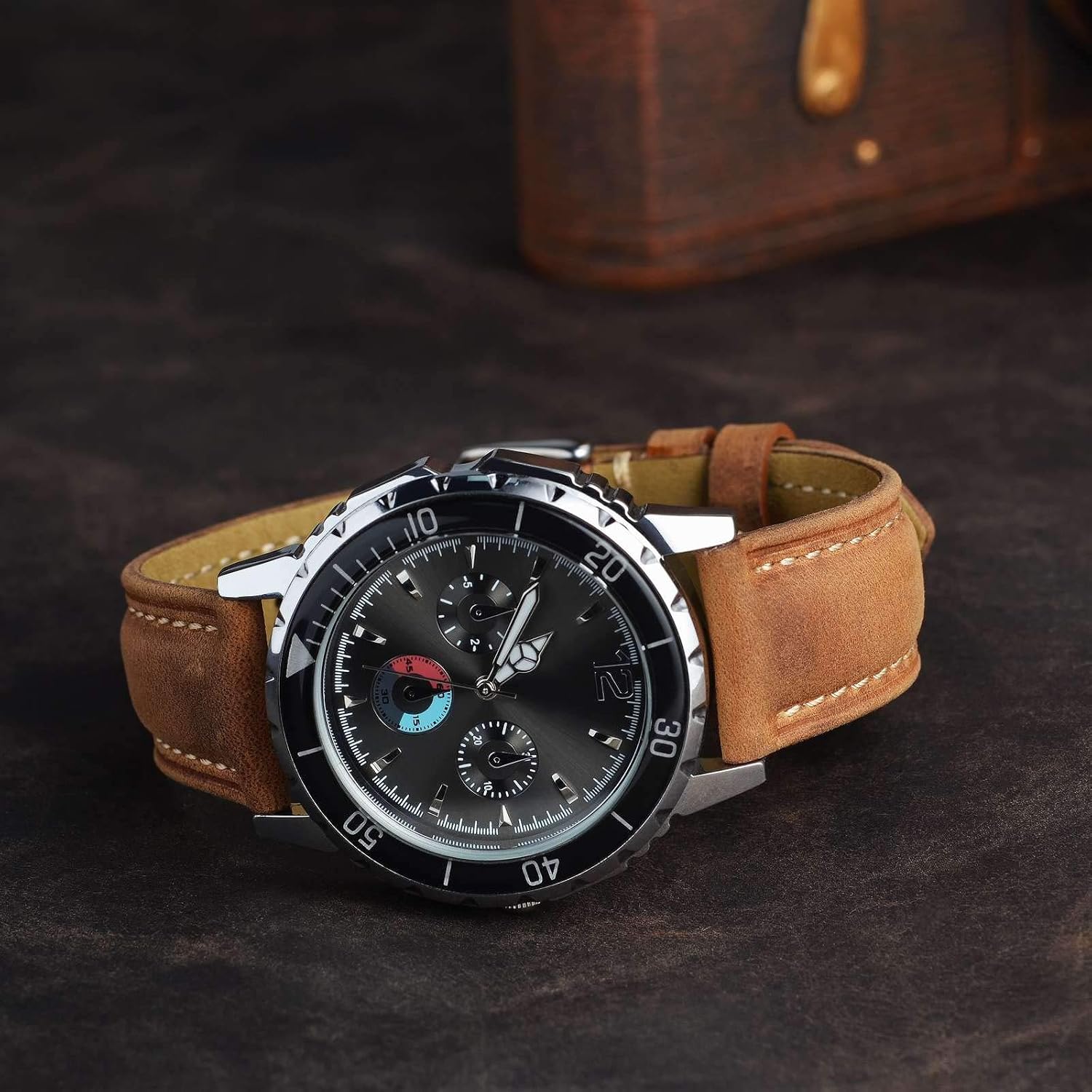 BISONSTRAP Watch Strap, Vintage Leather Replacement Bracelet, Band Width-14mm 15mm 16mm 17mm 18mm 19mm 20mm 21mm 22mm 23mm 24mm