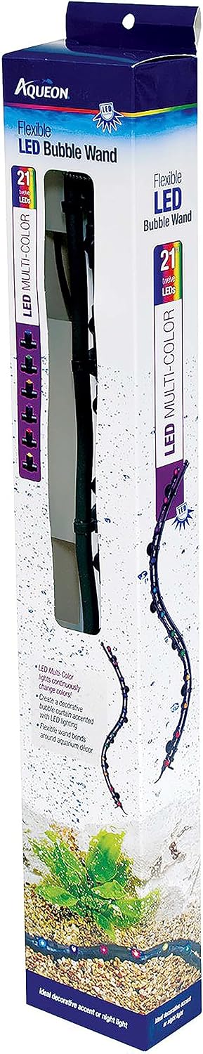 Aqueon Fish Tank Aquarium Flexible LED Accent Light and Bubble Wand, Blue, 14 Inch