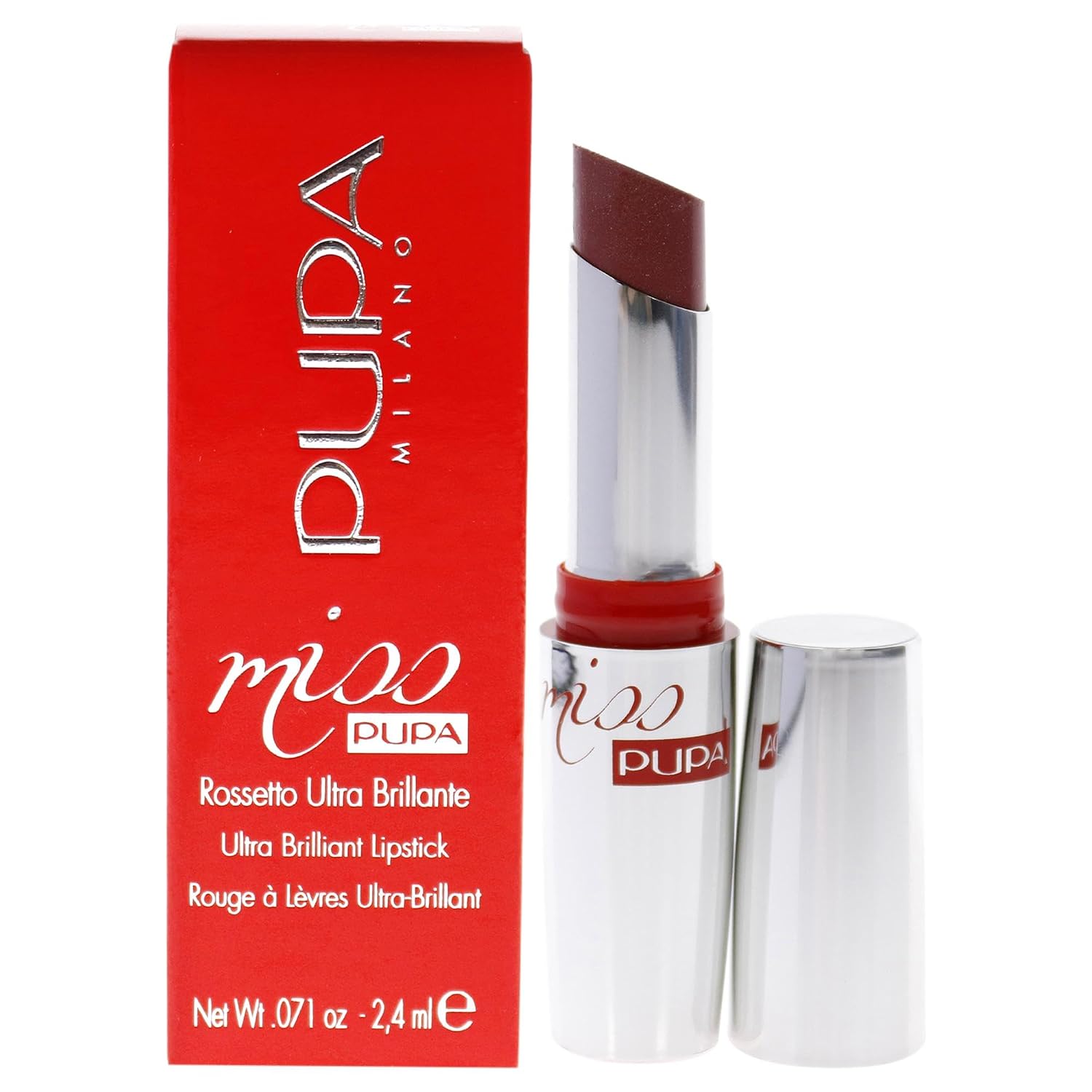 Pupa Milano Miss Pupa Ultra Brilliant Lipstick - 102 Candy Nude for Women - 0.071 oz Lipstick