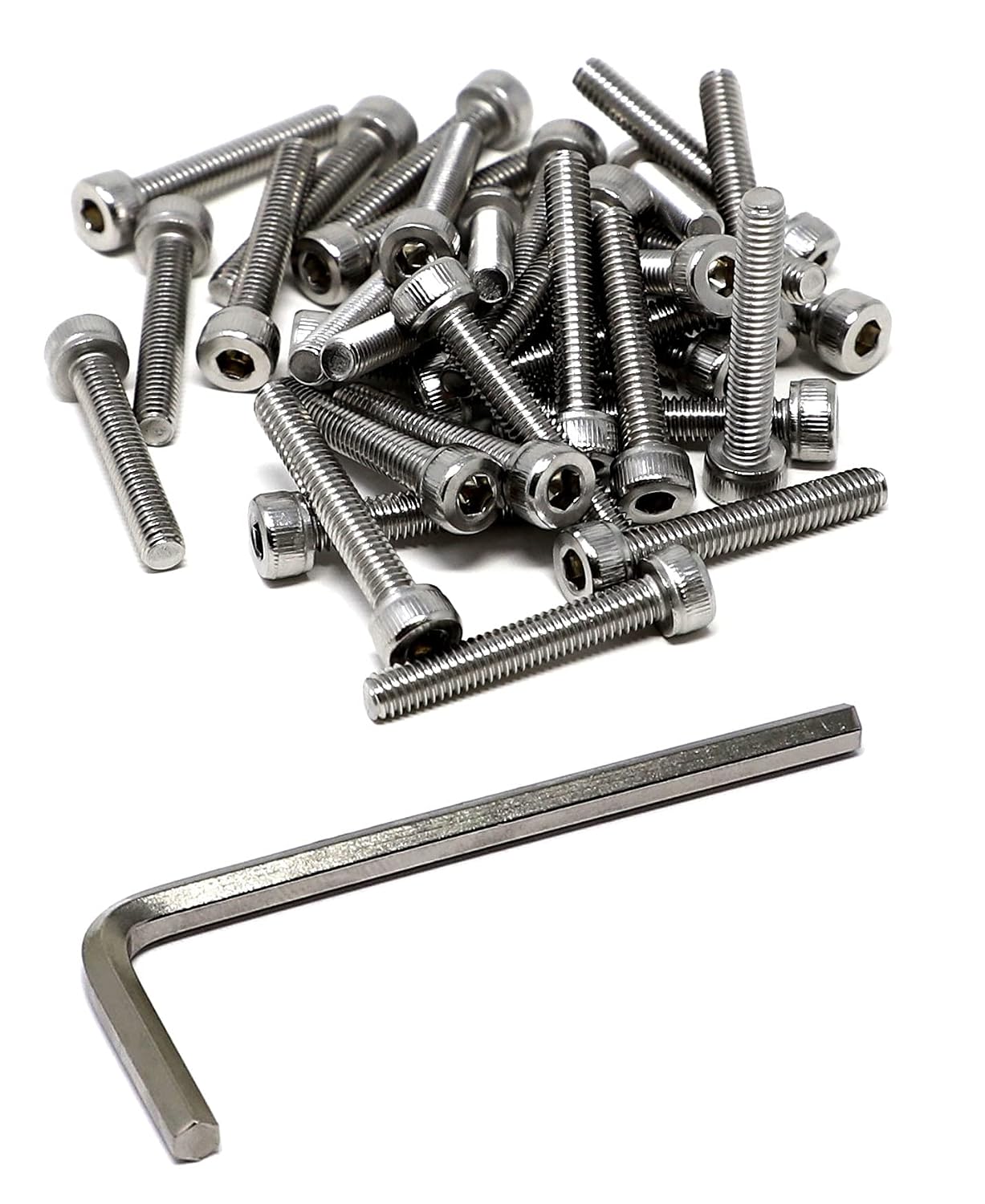 iexcell 20 Pcs M8 x 30/35/40/45/50 mm Stainless Steel 304 Hex Socket Head Cap Screws Bolts Assortment, Fully Threaded