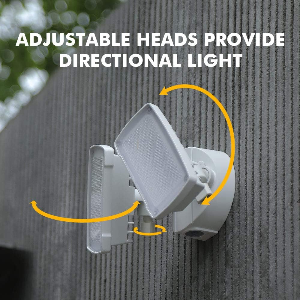 LUTEC 2 Packs 14W LED Flood Light Outdoor, 1300LM 5000K Single-Head Floodlight