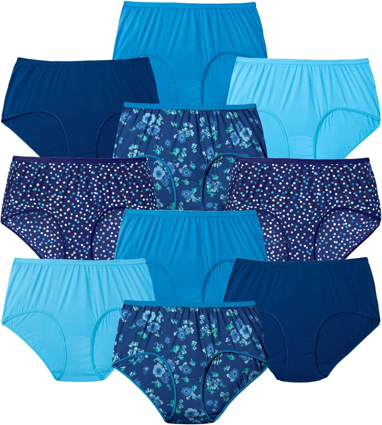 Comfort Choice Full Coverage Cotton Brief 10-Pack