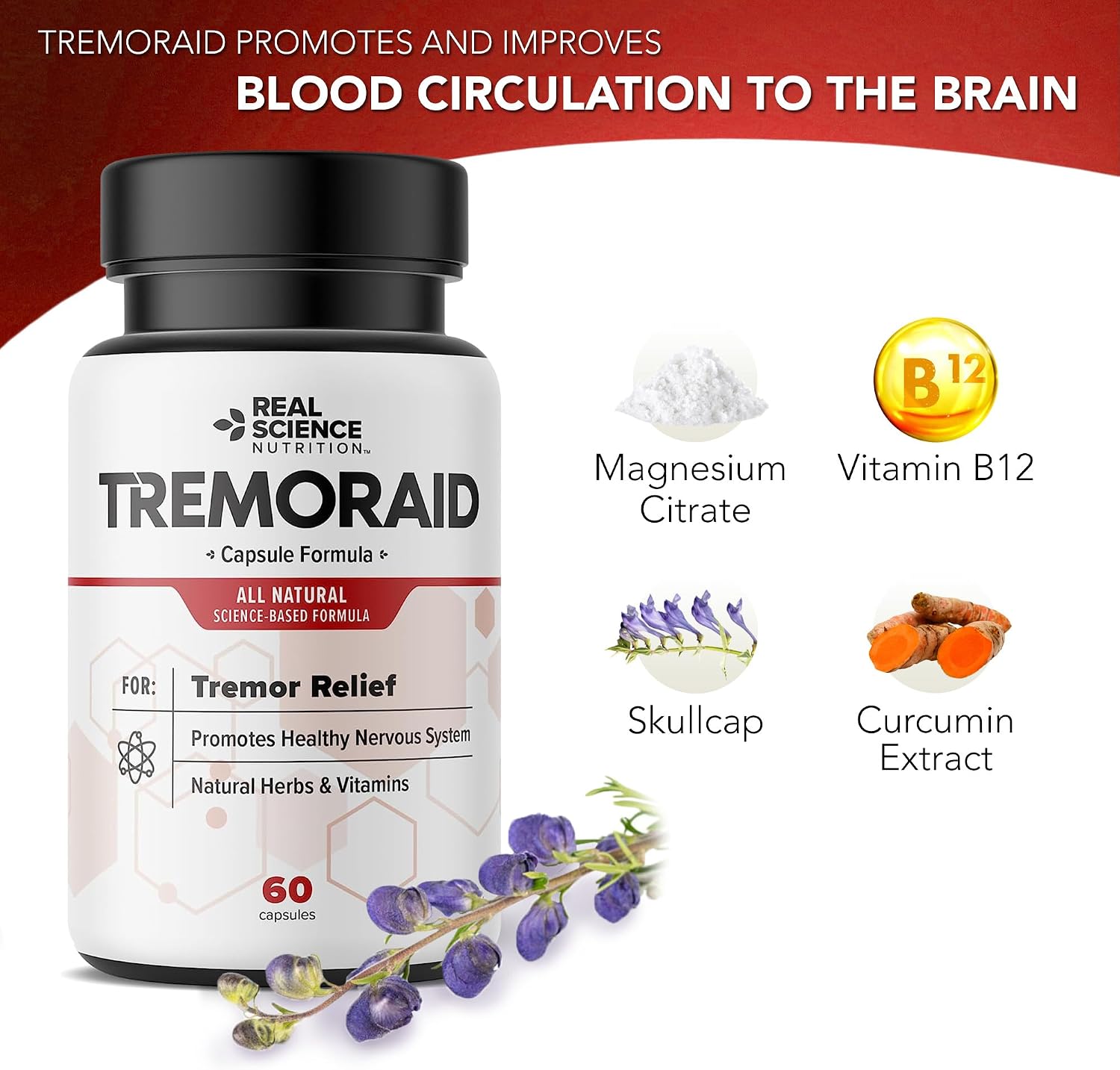 Essential Tremor Relief Supplements (60 Caps)* (3 Bottles)