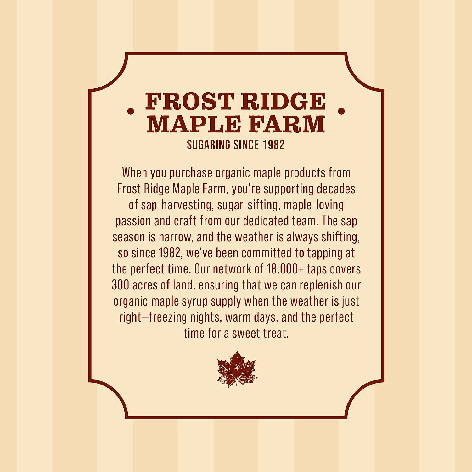 Frost Ridge Maple Farm, Organic Maple Syrup, Grade A, Half Gallon (64 FL Oz), Medium Amber Rich