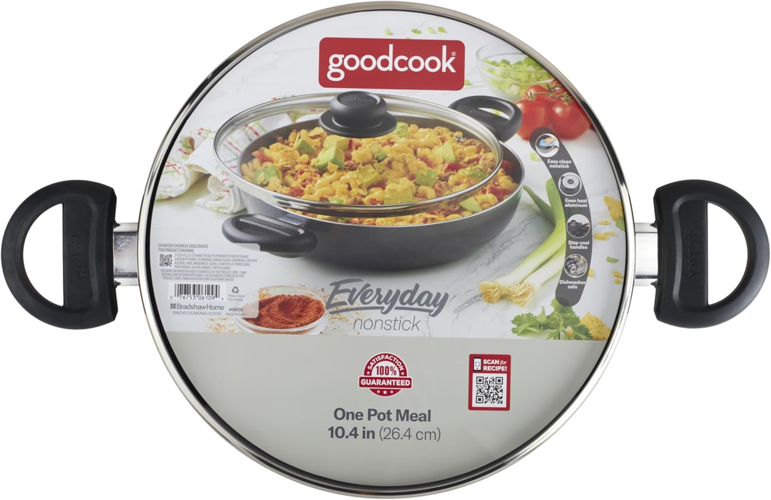 GoodCook Nonstick Sauté Pan, 10 Inch, Black