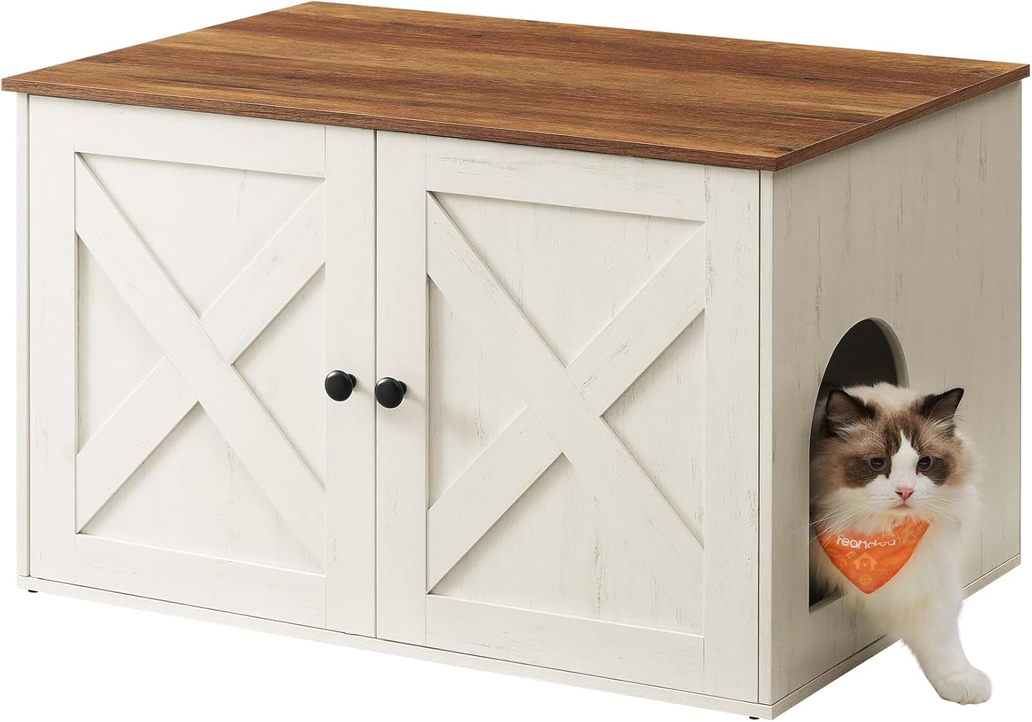 Feandrea Cat Litter Box Enclosure, End Table, 31.5 x 20.9 x 19.7 Inches