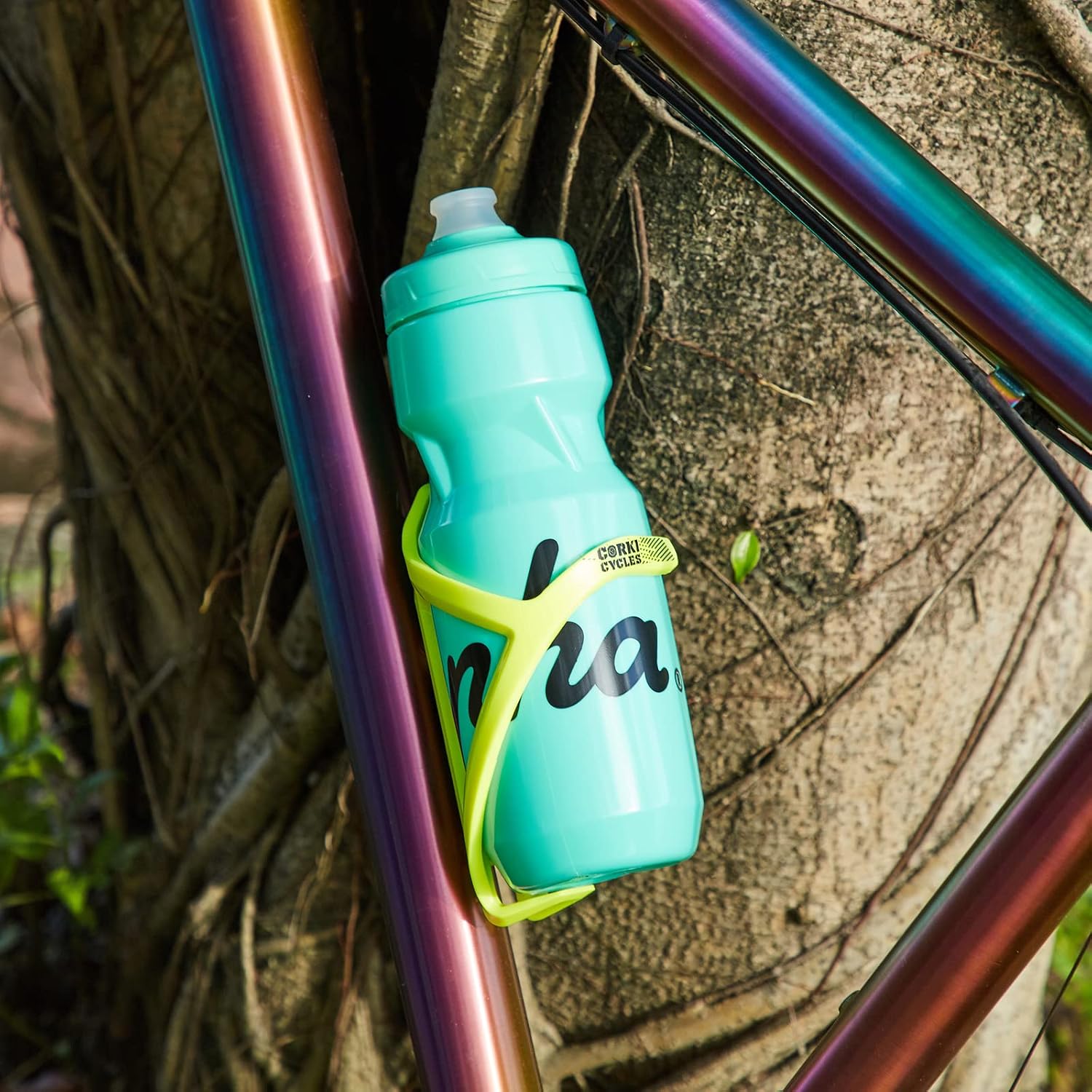 Corki Bike Water Bottle Holder, Bicycle Water Bottle Cage Black 2-Pack