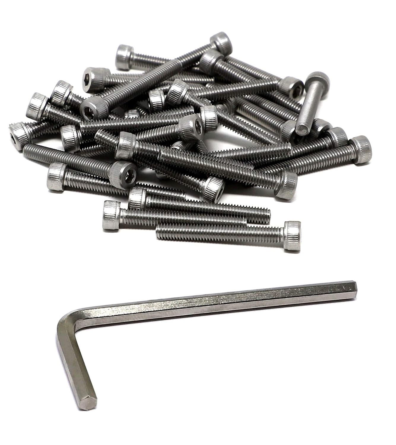 iexcell 20 Pcs M8 x 30/35/40/45/50 mm Stainless Steel 304 Hex Socket Head Cap Screws Bolts Assortment, Fully Threaded