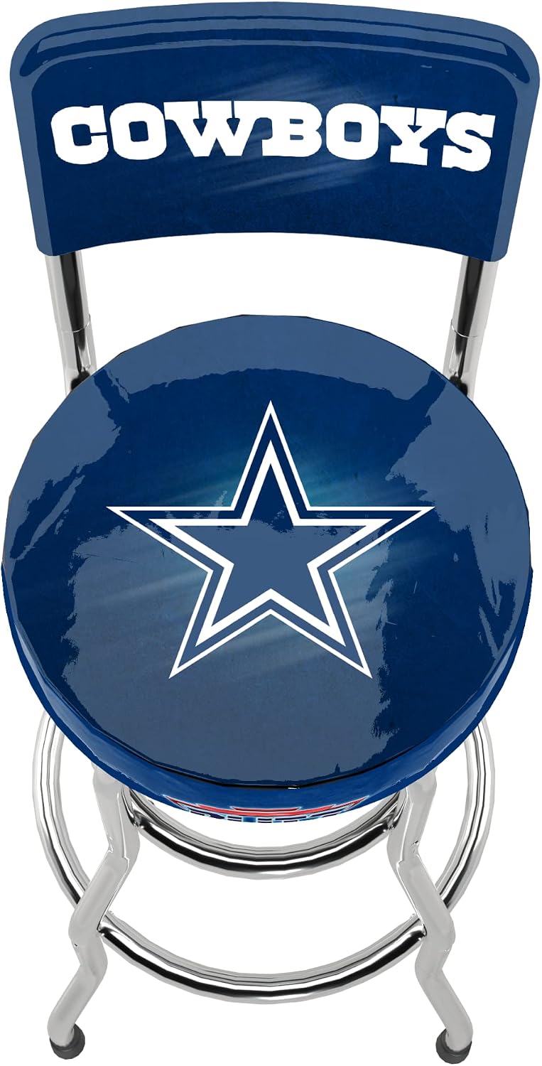 ARCADE1UP NFL Blitz High Back Stool with Adjustable Height and Swiveling Padded Seat (Dallas Cowboys)