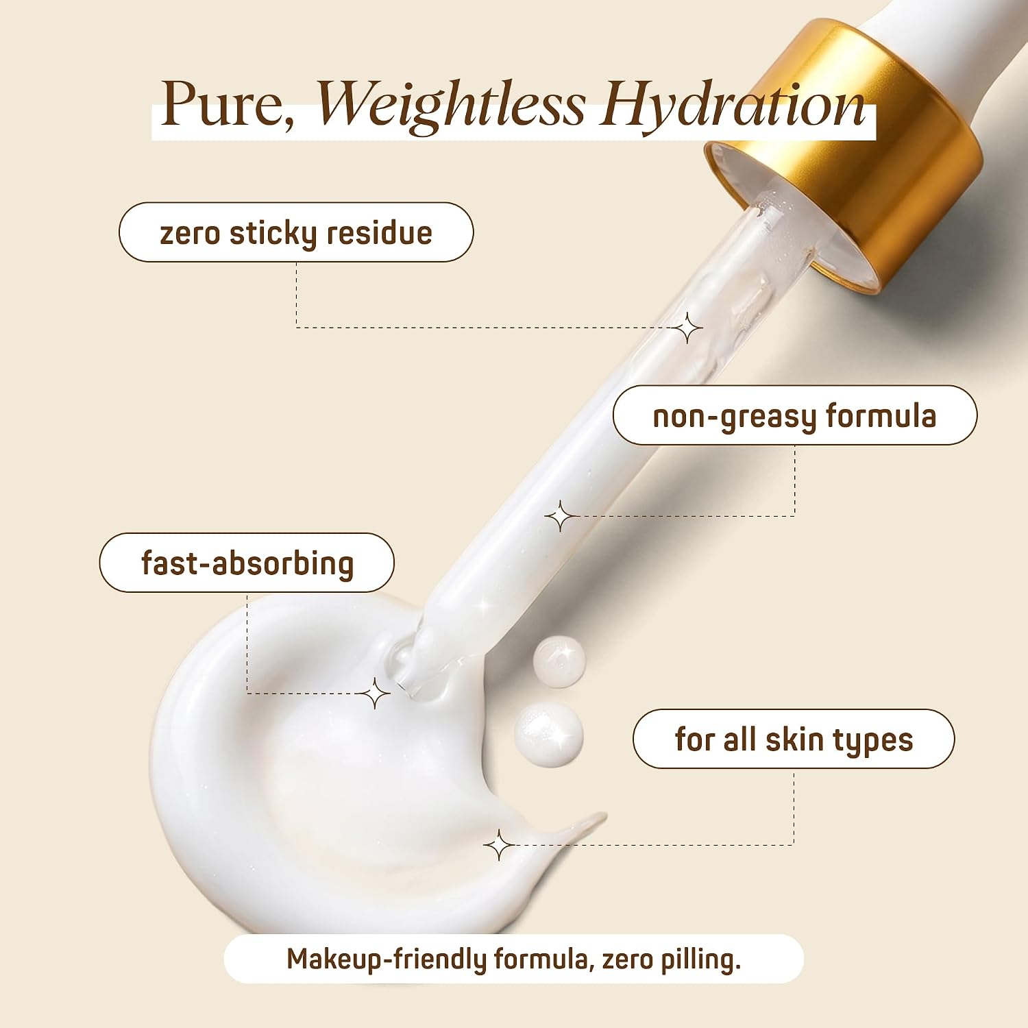 SpaLife Beauty Pearl Hyaluronic Acid Serum & 24k Gold Anti Aging Serum | AM/PM Facial Routine Duo | Deep Collagen Hydrating Treatment | Firming