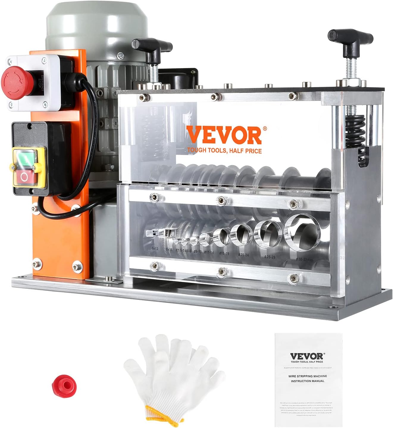 VEVOR Wire Stripping Machine 0.06-1.5 inch, 11 Channels 10 Blades