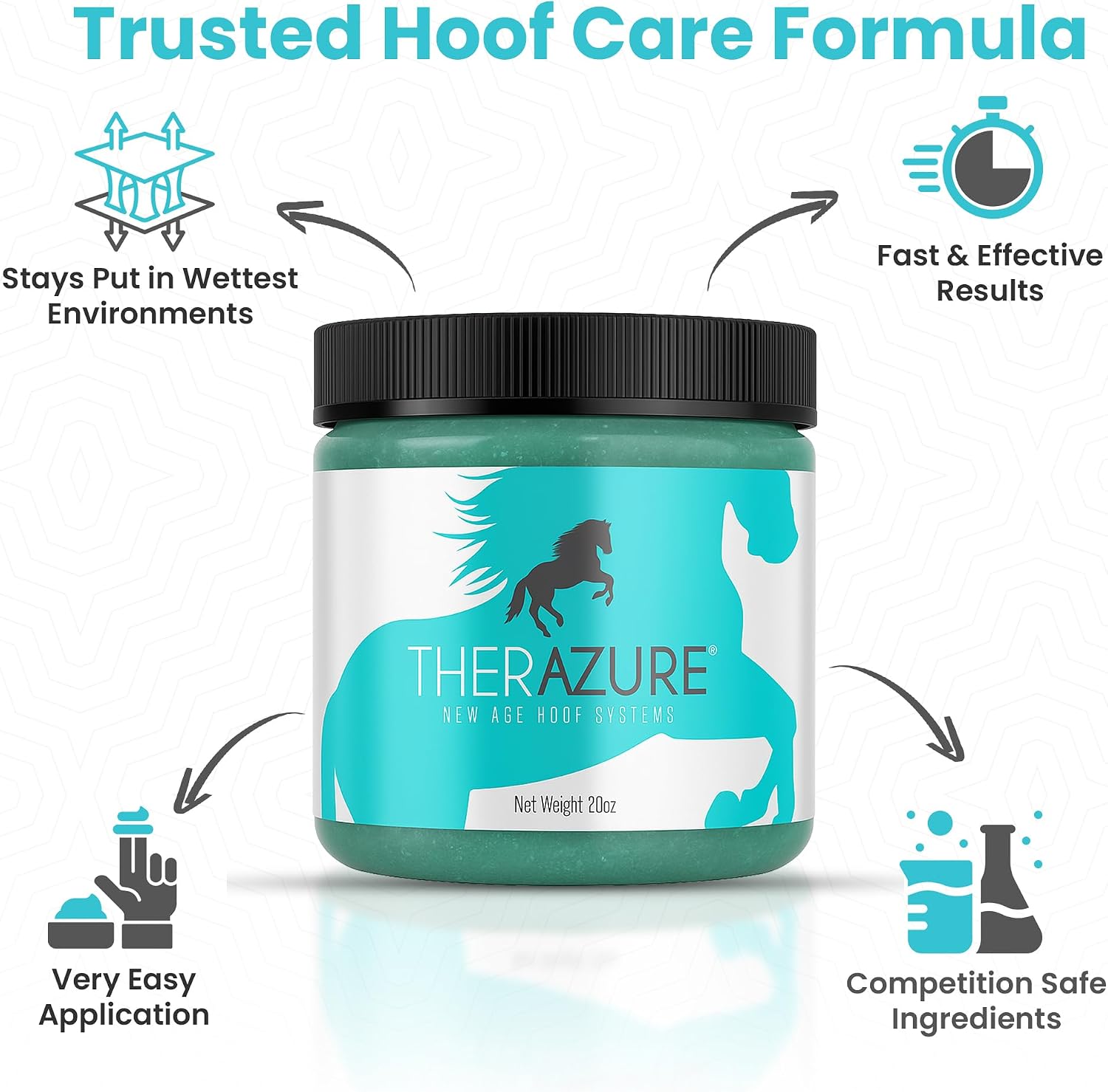 Horse Hoof Thrush Treatment Clay - 20 oz Jar