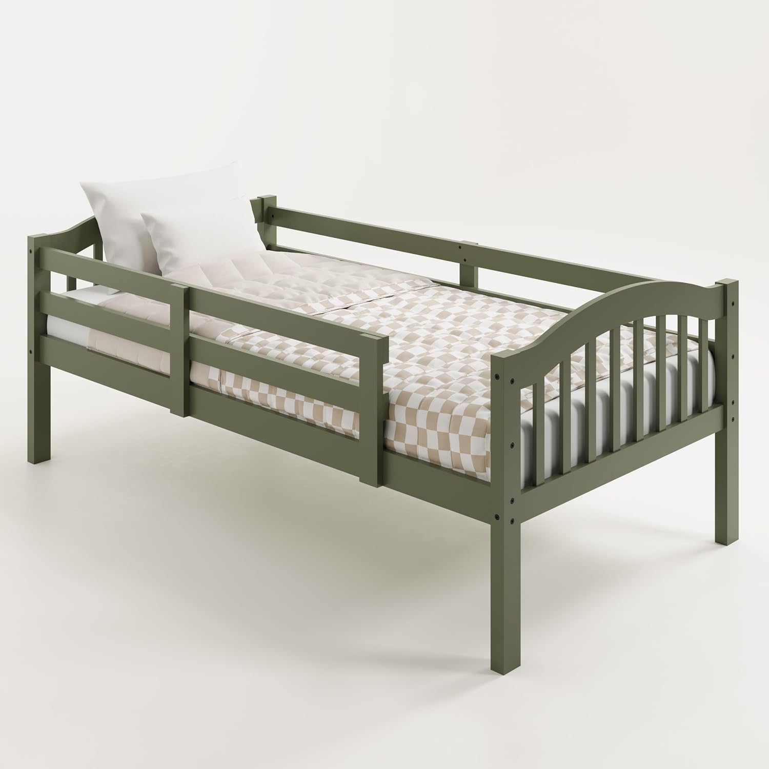 Storkcraft Long Horn Twin-Over-Twin Bunk Bed, White | GREENGUARD Gold Certified, Converts to 2 Individual Twin Beds, Wood Bunk Bed for Kids Bedroom, No Box Spring Required