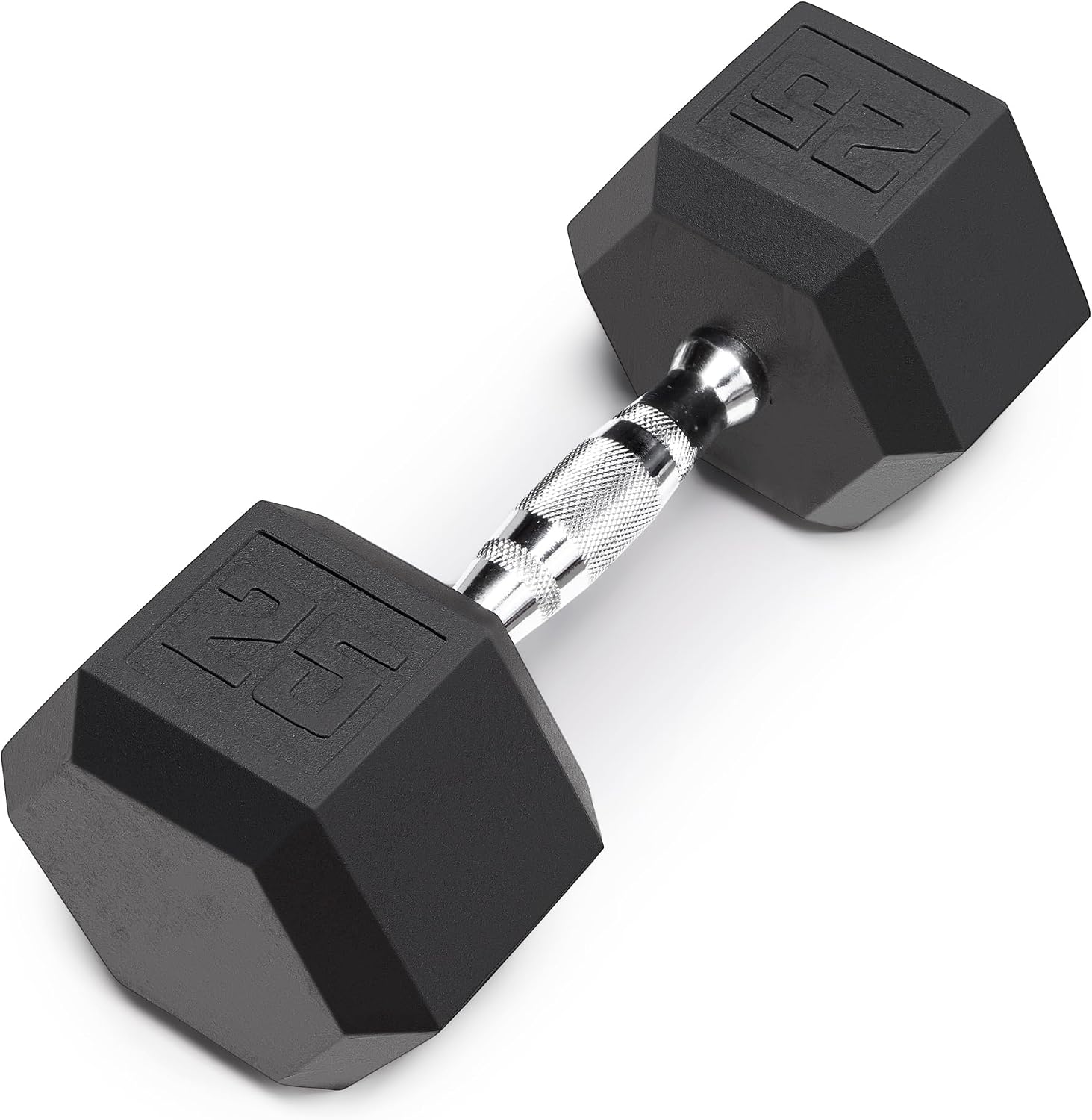 Marcy Classic Rubber Hex Dumbbell with Knurled Grip for Strength Training and Bodybuilding, 5lb - 50lb Single Dumbbell for Exercise & Fitness, Sold Individually