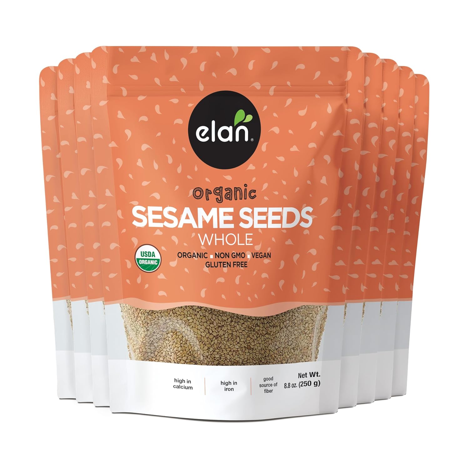 Elan Organic Sesame Seeds, Non-GMO, Vegan, Gluten-Free , 8.8 oz