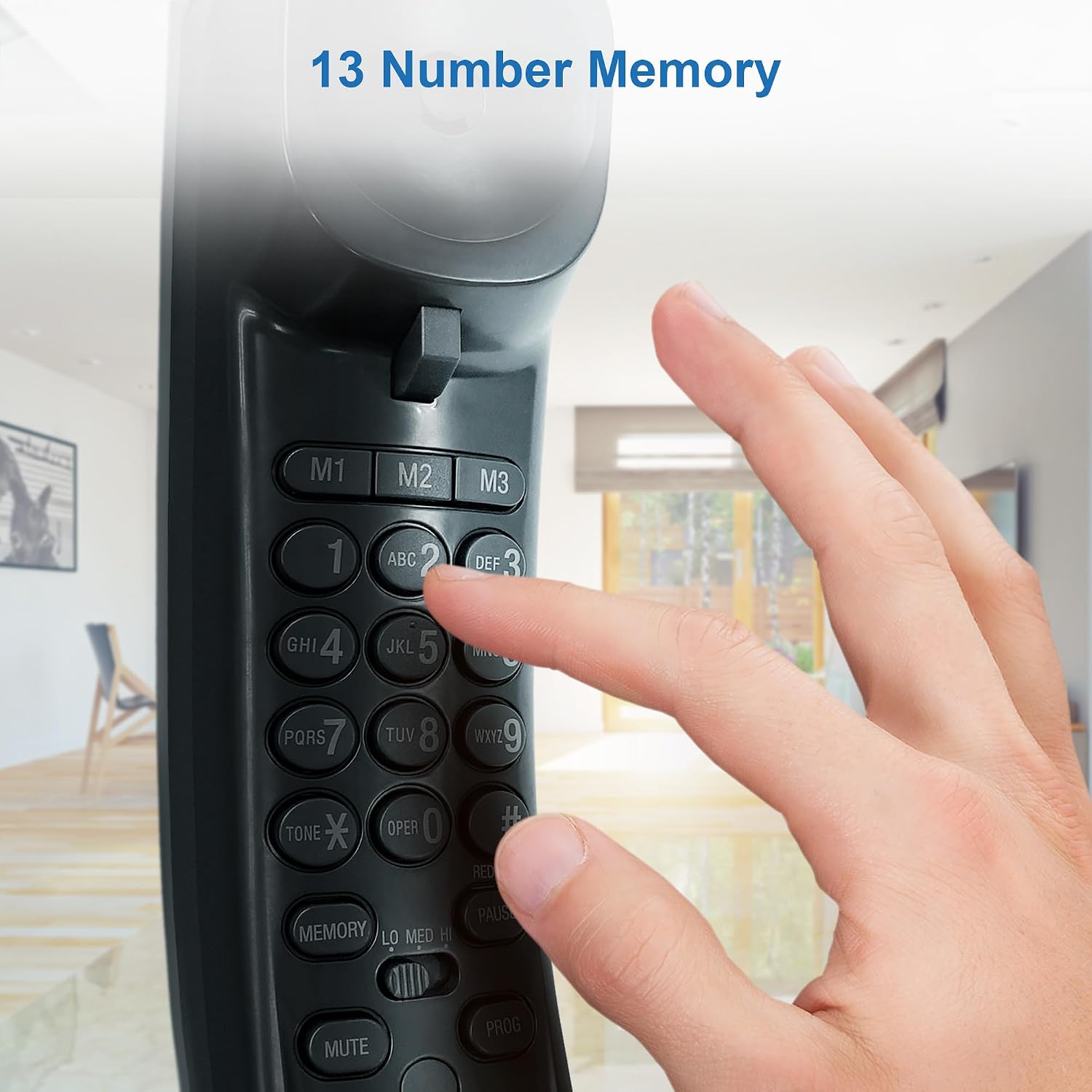 AT&T TR1909 Trimline Corded Phone with Caller ID, White