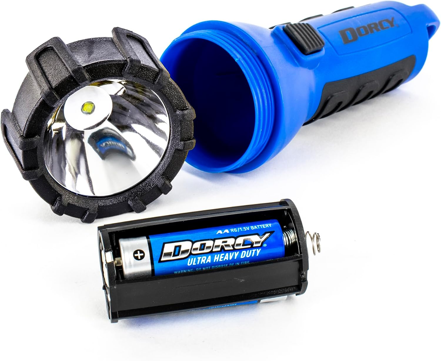 Dorcy 55 Lumen Floating Water Resistant LED Flashlight with Carabineer Clip, Purple (41-2508)