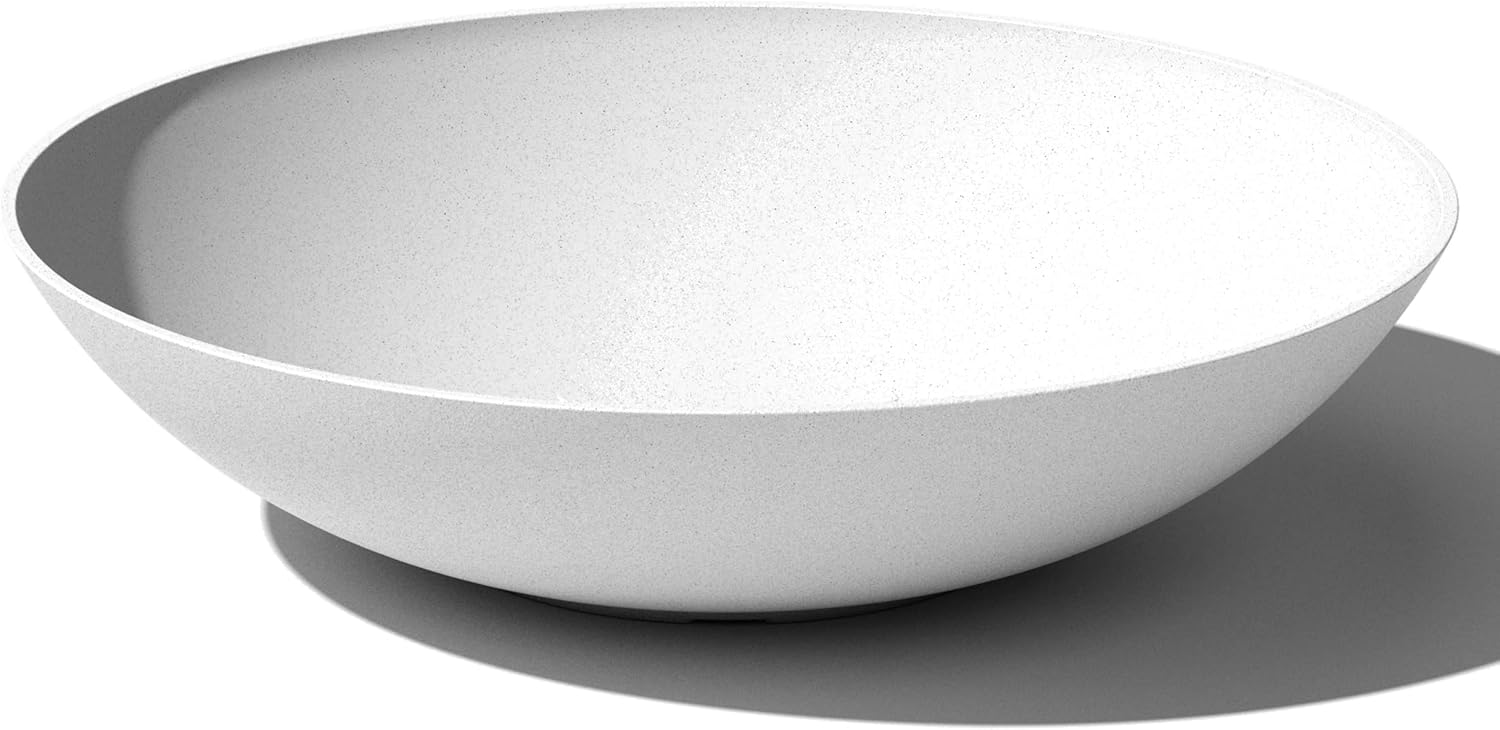 Veradek Mason Series Lane Bowl - Large Outdoor Bowl Planter | Made From a Durable Plastic-Stone Composite With Pre-Drilled Drainage Holes. Modern Patio/Tabletop Décor