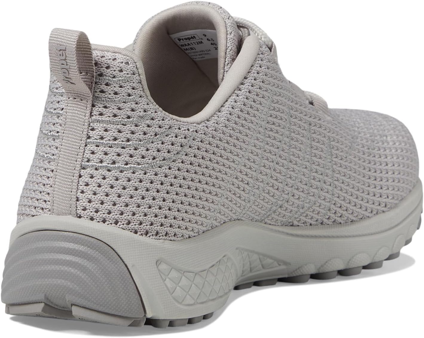 Propet Mens Tour Knit Lace Up Sneakers Shoes Casual - Grey
