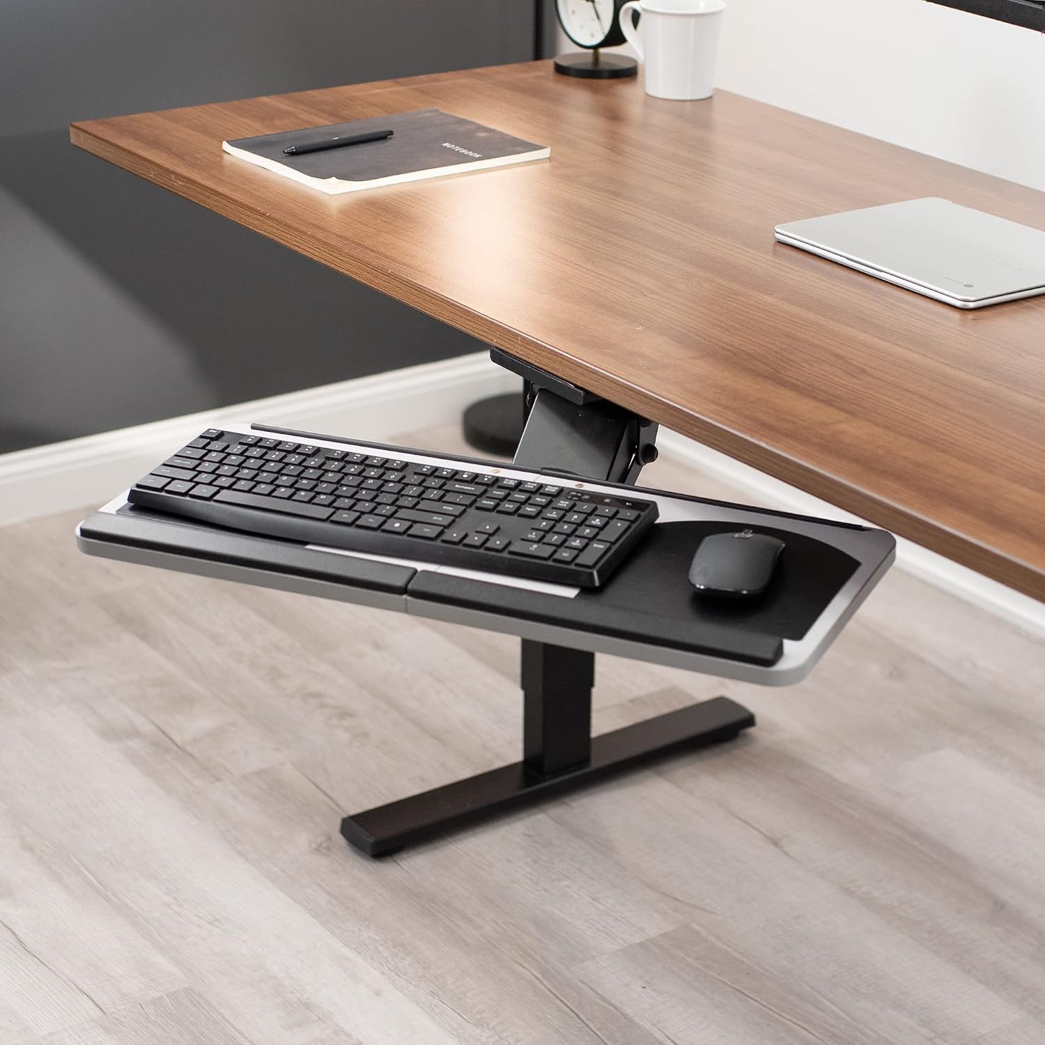 VIVO Adjustable Computer Keyboard and Mouse Platform Tray, Ergonomic Under Table Desk Mount Drawer
