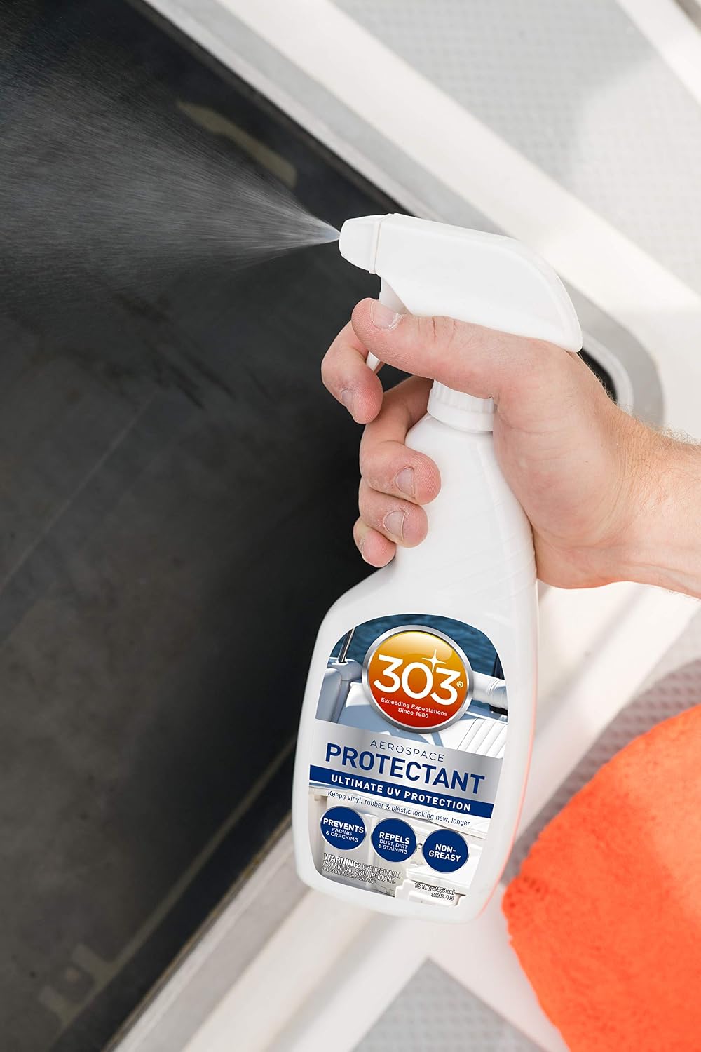 303 Products Marine Aerospace Protectant – UV Protection – Repels Dust, Dirt, & Staining – Smooth Matte Finish – Restores Like-New Appearance – 10 Fl. Oz. (30305)