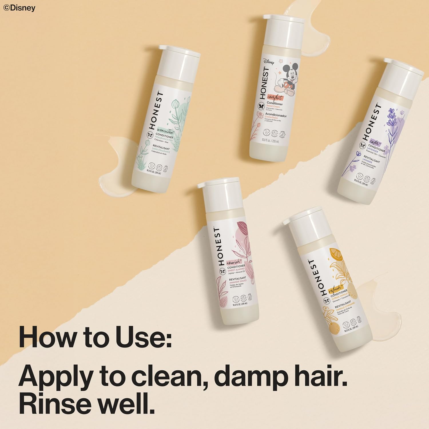 The Honest Company Shampoo, Body Wash, Conditioner, Lavender Calm, 20 fl oz