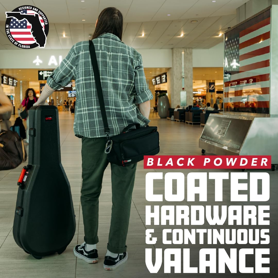 Gator Cases Molded Flight Case For SG Style Double Cut Away Guitars With TSA Approved Locking Latch, (GTSA-GTRSG)