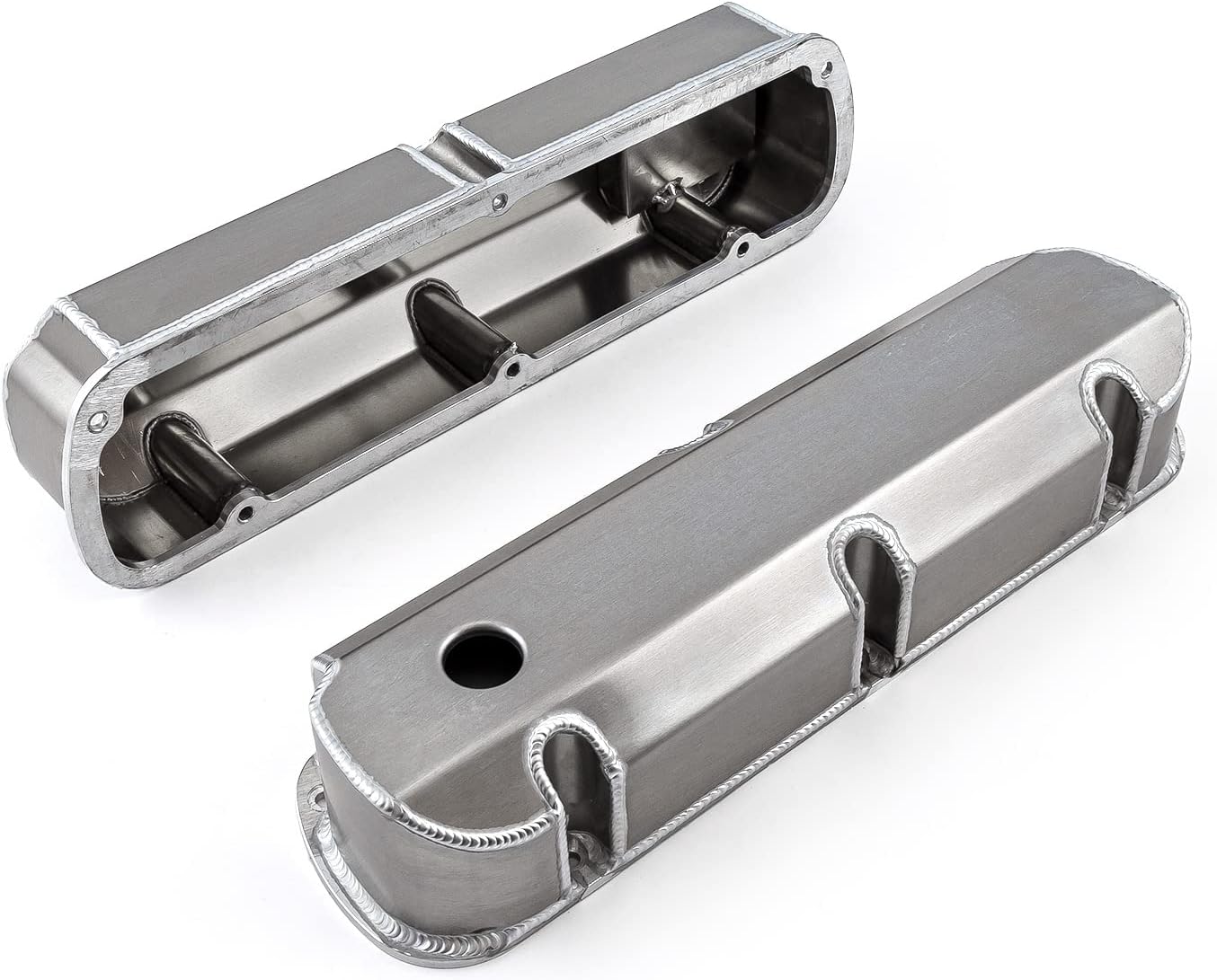 Speedmaster PCE314.1113.01 Compatible with Ford SB 289 302 351 Windsor Fabricated Valve Covers Satin Tall w/Hole