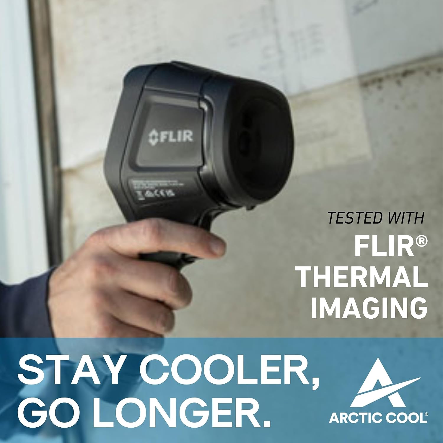 Arctic Cool Men’s Crew Neck Instant Cooling Pocket Workwear Moisture Wicking Performance UPF 50+ Short Sleeve Shirt