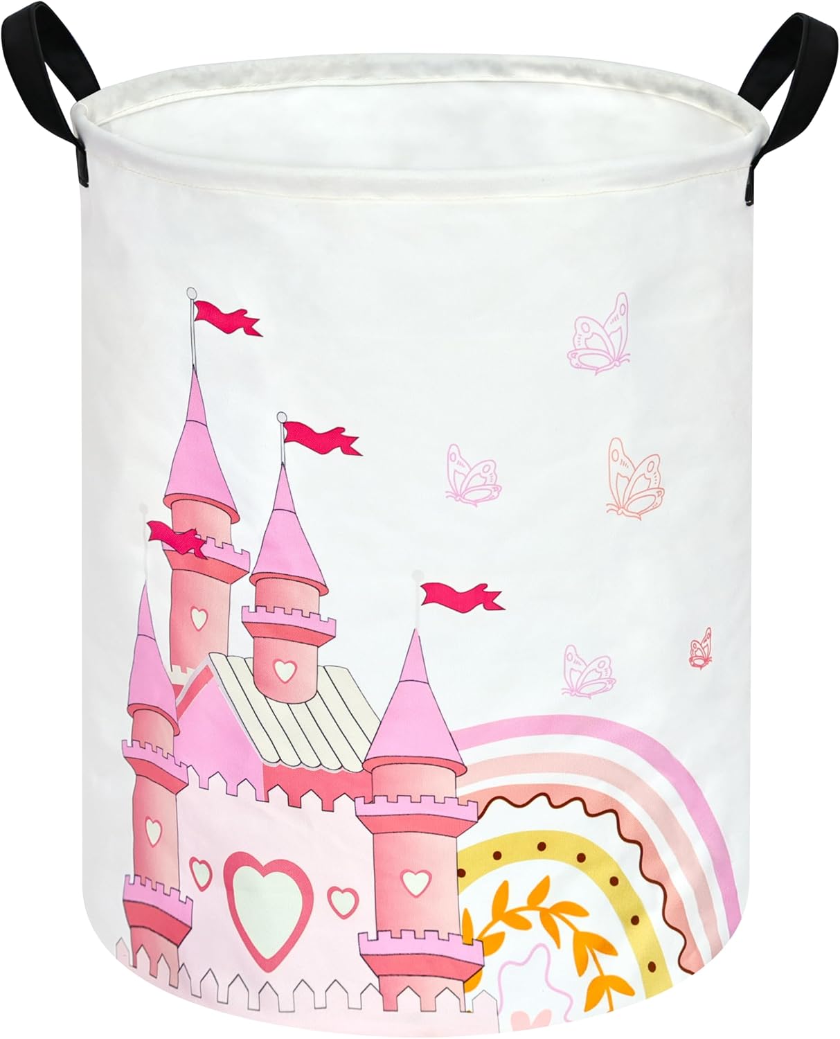 MAIZMZ Kids Hamper Storage Basket Nursery Bins Baby Gift Toy Organizer Box Laundry Basket Large Canvas Collapsible Chest for