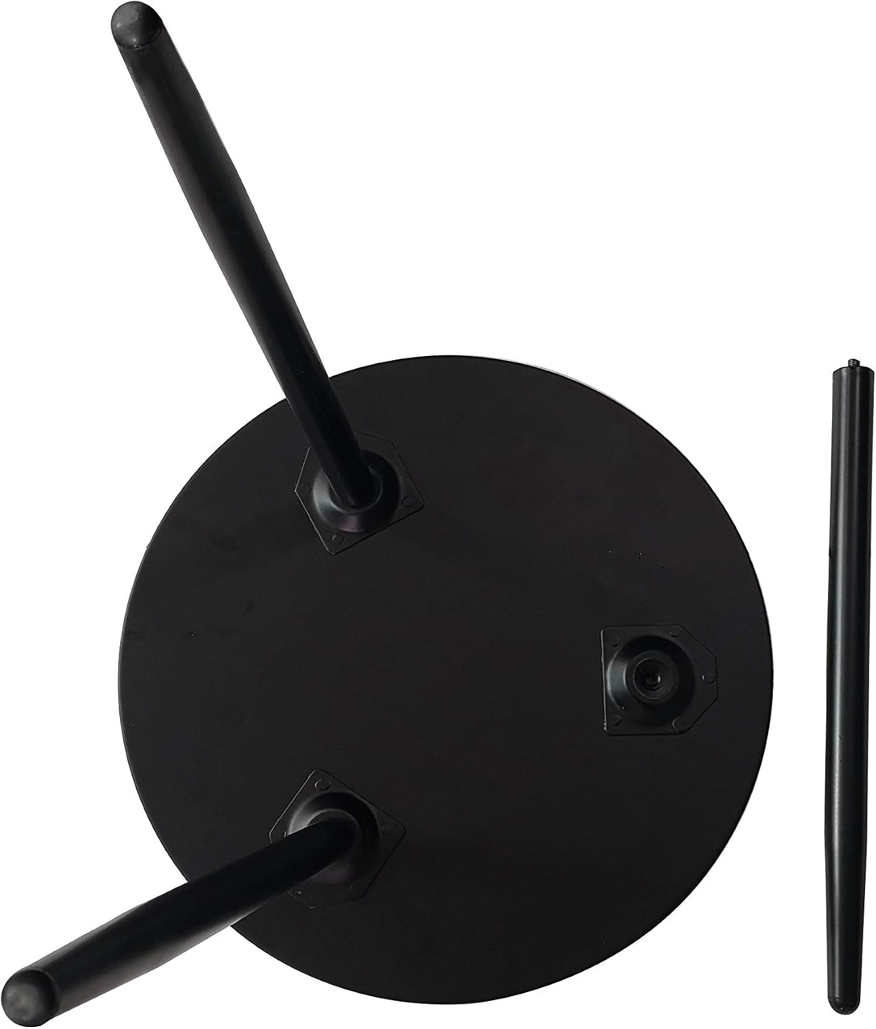 Kings Brand Furniture – Round Metal Side End Table, Nightstand Accent Table, Pedestal Plant Stand for Bedroom Living Room, Black