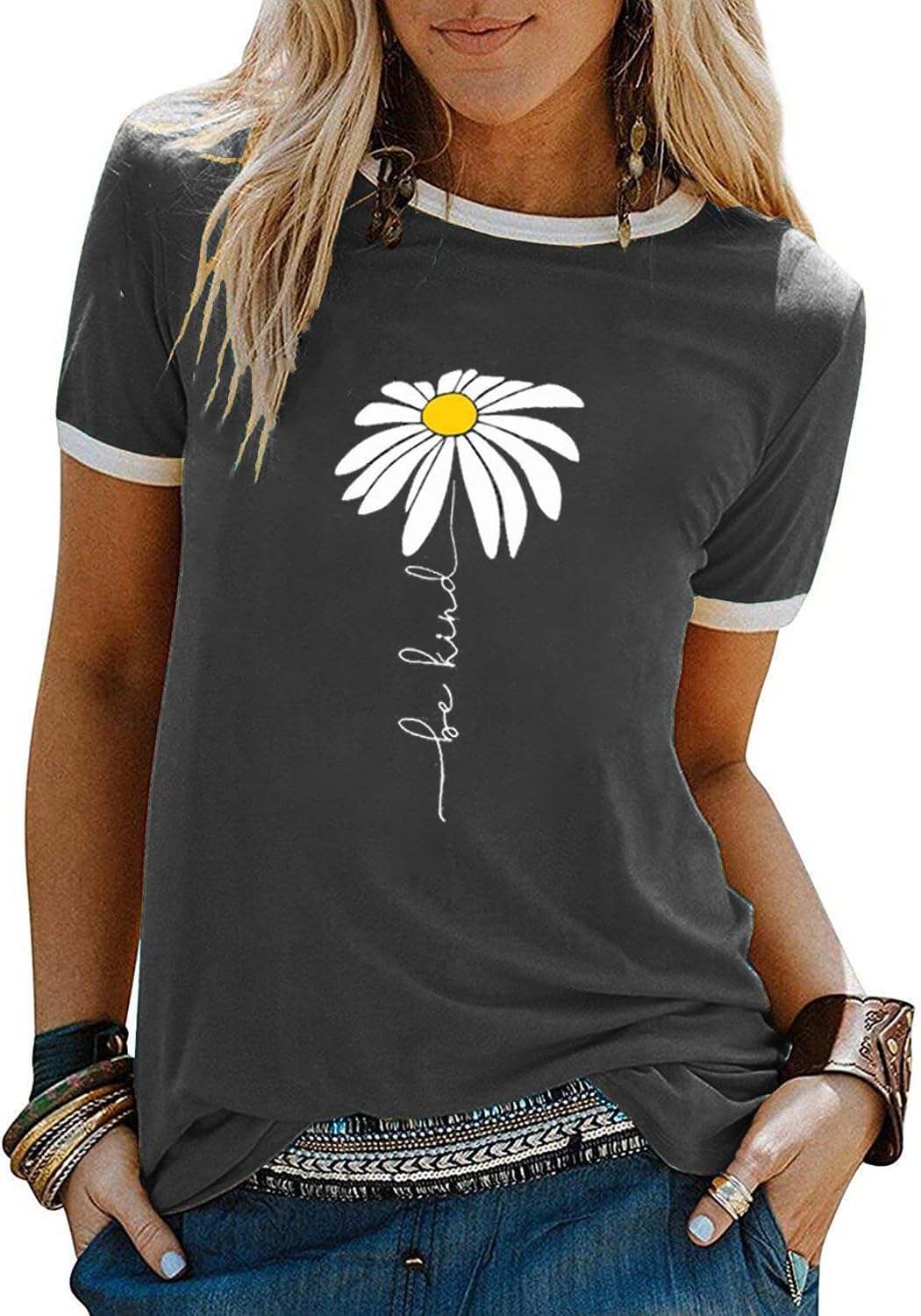 YEXIPO Graphic Tees for Women Short Sleeve Summer Tops Casual Cute T Shirts