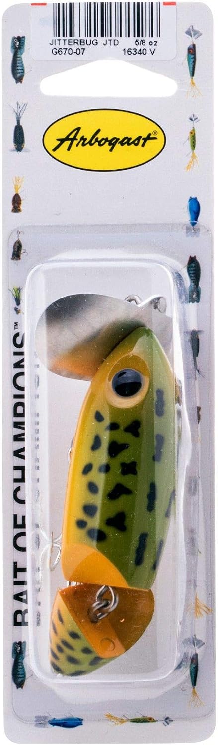 Arbogast Jitterbug Topwater Bass Fishing Lure - Excellent for Night Fishing