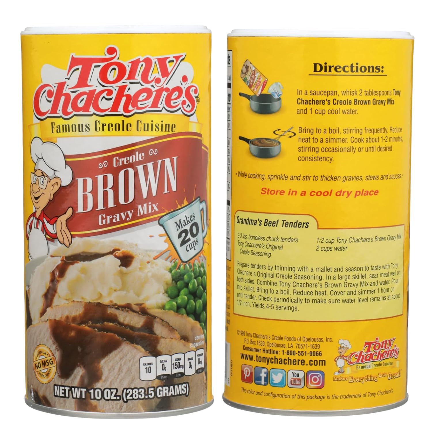 Tony Chachere Instant Gravy Mix, Creole, Roux, 3 Count